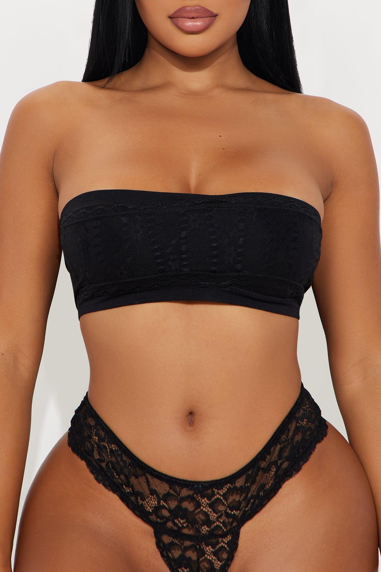 Eyelet Cutie Seamless Bandeau - Black Female Product Image