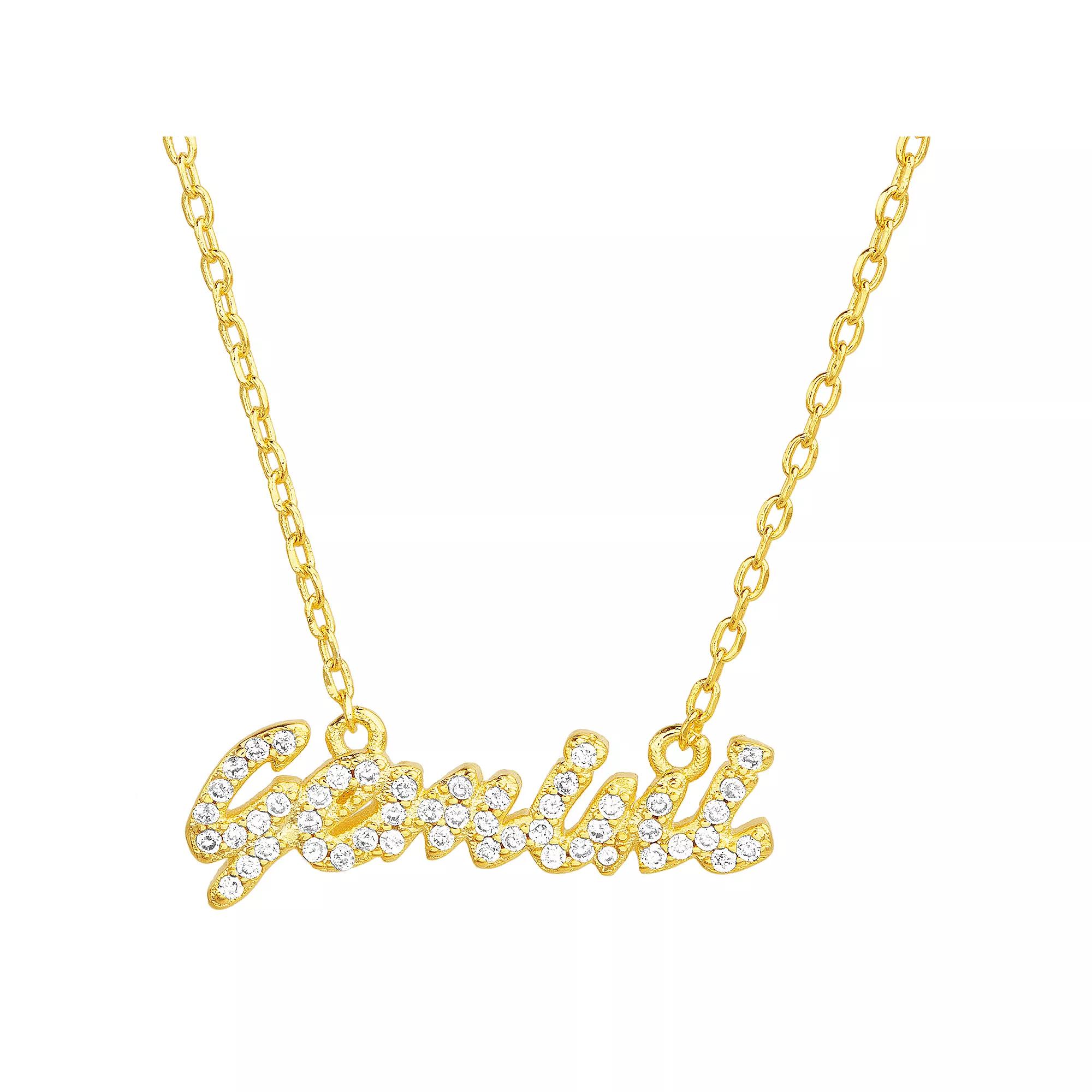 Paige Harper Sterling Silver Cubic Zirconia Zodiac Necklace, Women's, Size: 16-18" ADJ, Gemini Product Image