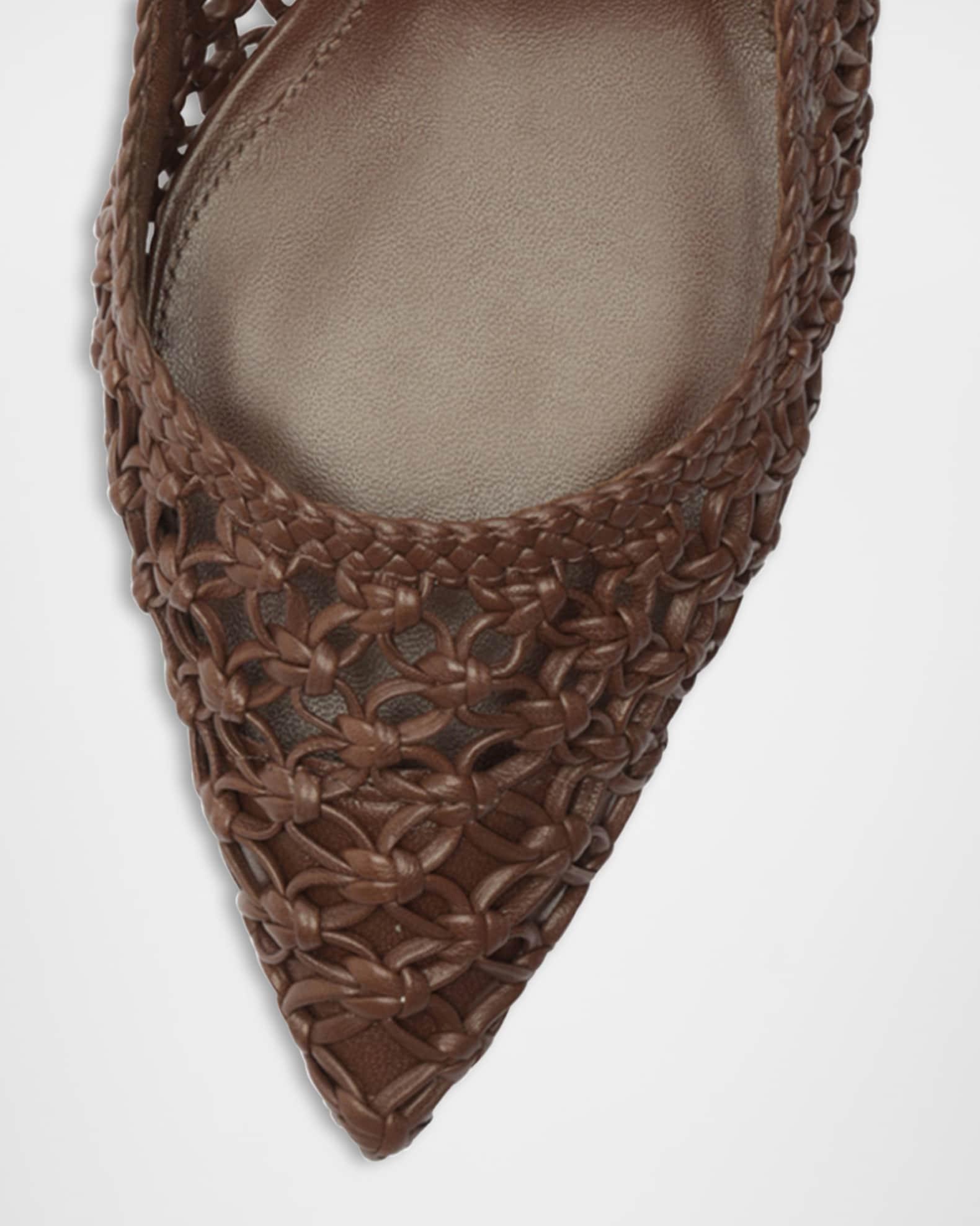Jane Woven Leather Slingback Pumps Product Image
