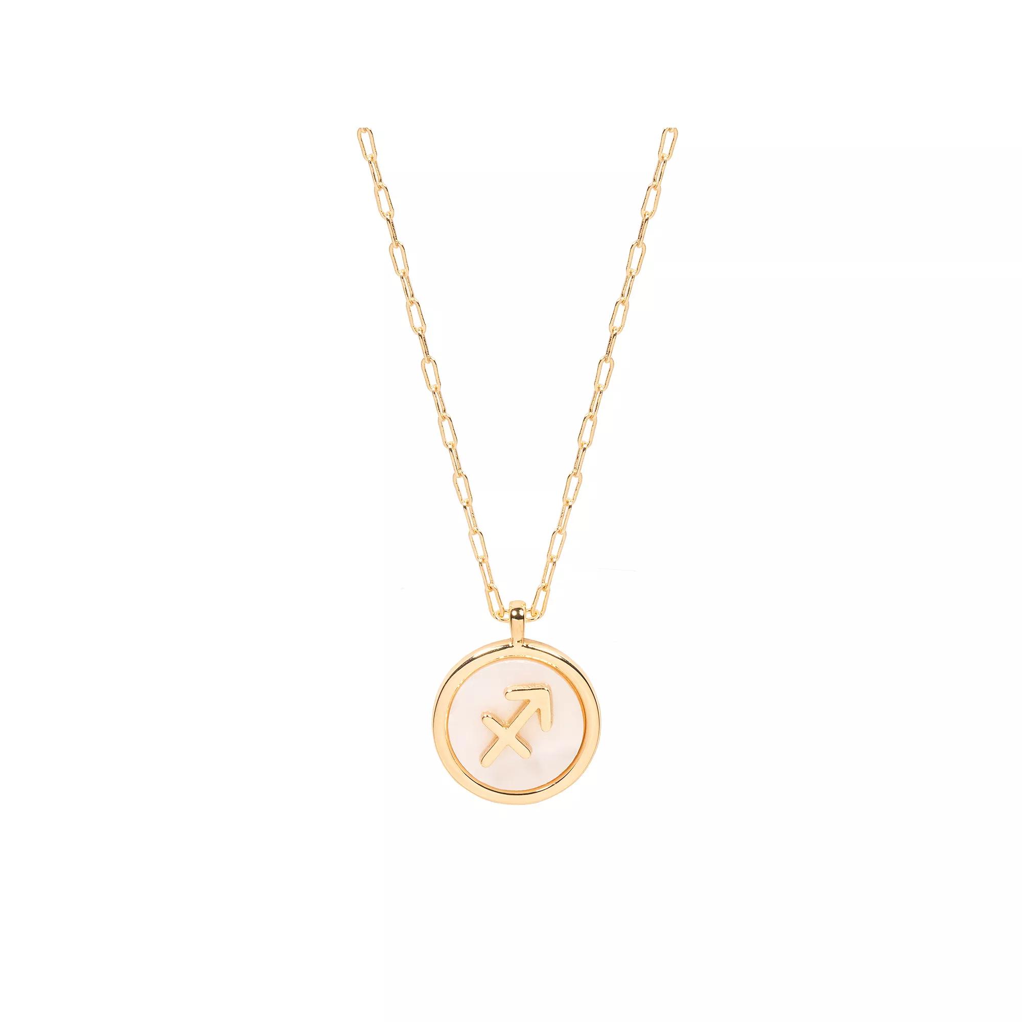 LC Lauren Conrad Gold Tone Zodiac Sign Simulated Mother-of-Pearl Pendant Necklace, Women's, Sagittarius Product Image