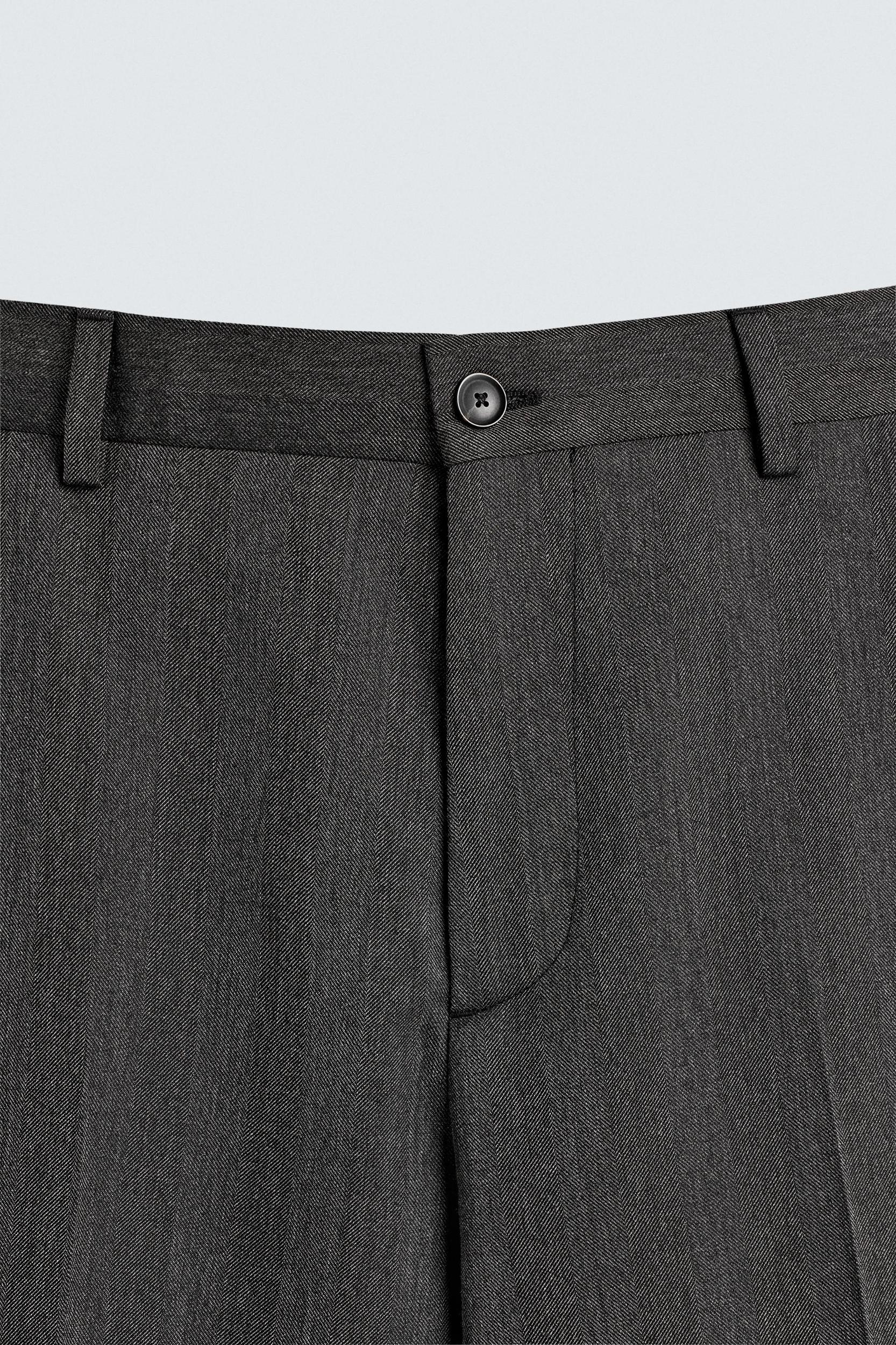 HERRINGBONE SUIT PANTS Product Image