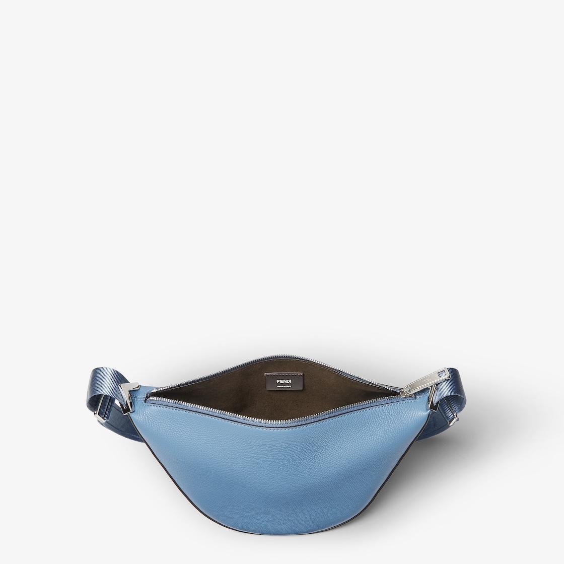 Fendi Roma Leather Fendi Melon SmallBlue leather bag Product Image