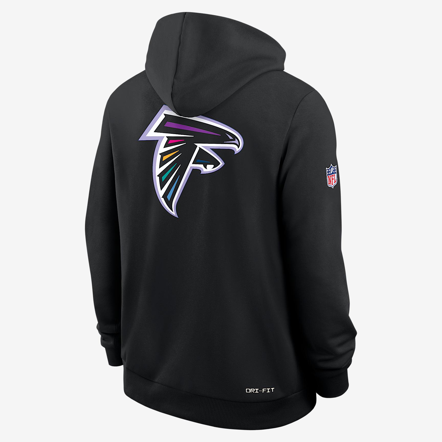 Atlanta Falcons Crucial Catch Sideline Men's Nike Dri-FIT NFL Pullover Hoodie Product Image