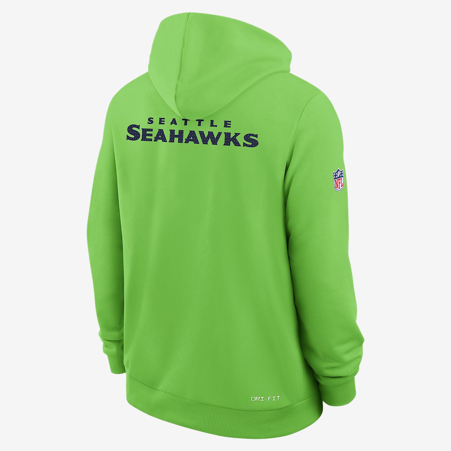 Seattle Seahawks Initial Home Sideline Nike Mens Dri-FIT NFL Pullover Hoodie | 03AZ3HN78-A0M Product Image
