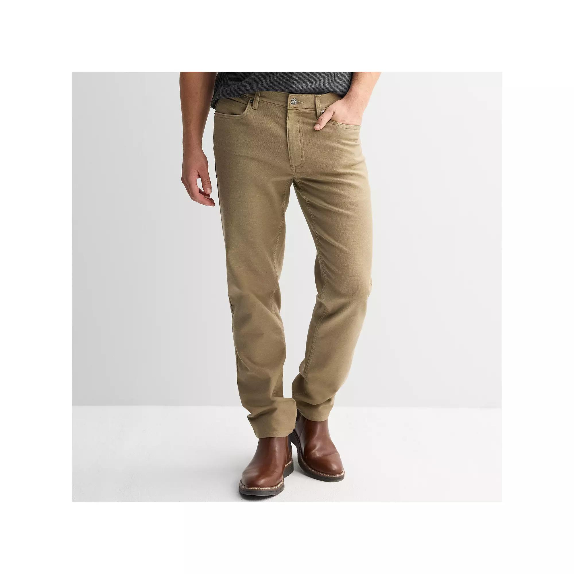 Mens Sonoma Goods For Life All Day Comfort 5 Pocket Pants Dark Green Product Image