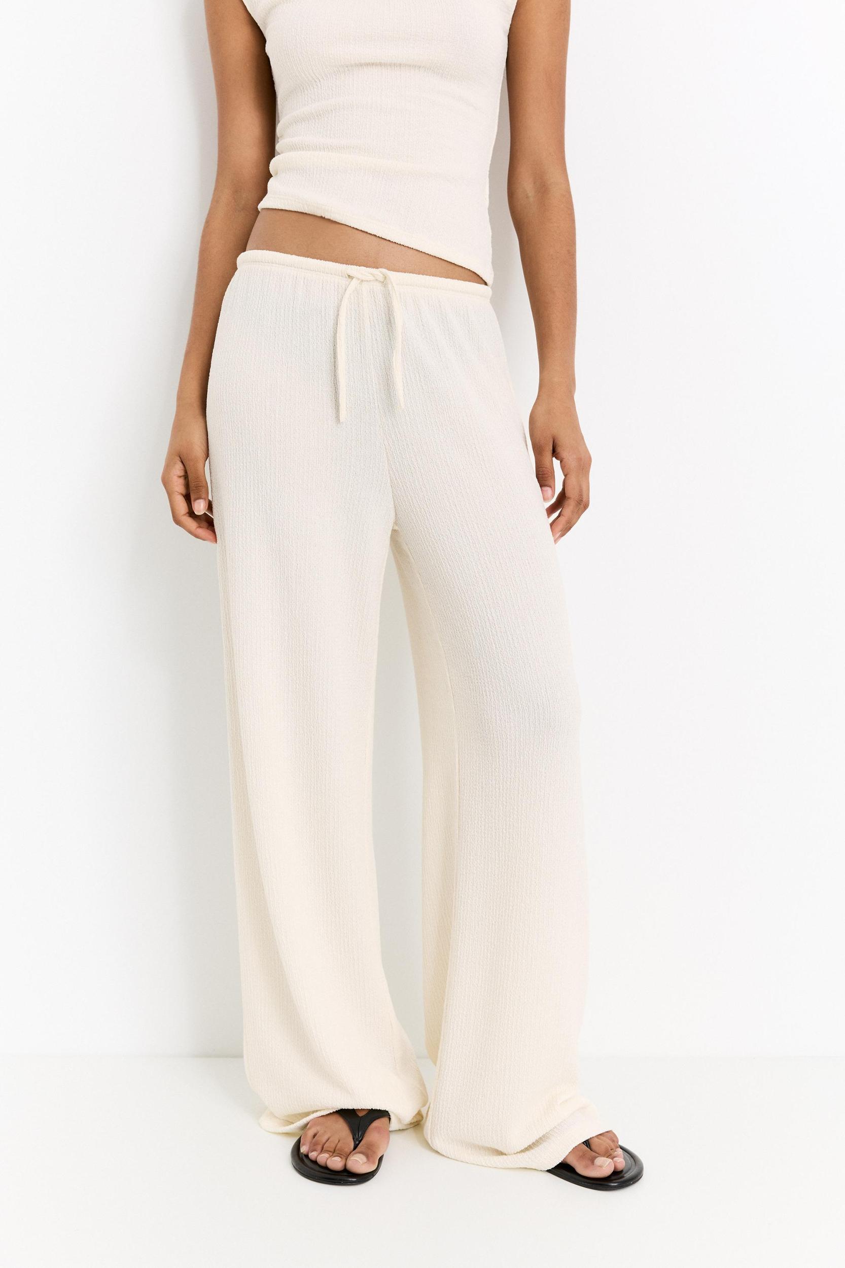 Wide-leg crepe pants Product Image