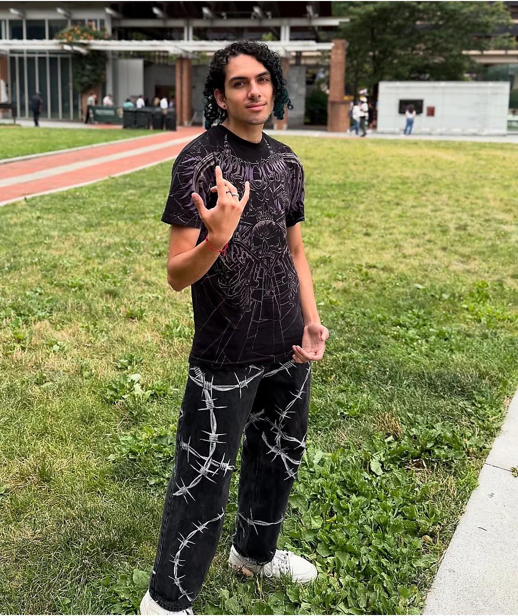 Broken Promises Wired Black Denim Jeans Product Image