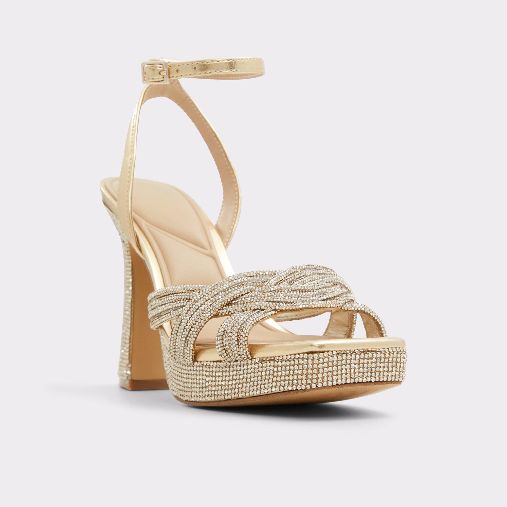 Glimma Gold Women's Strappy sandals | ALDO US Product Image