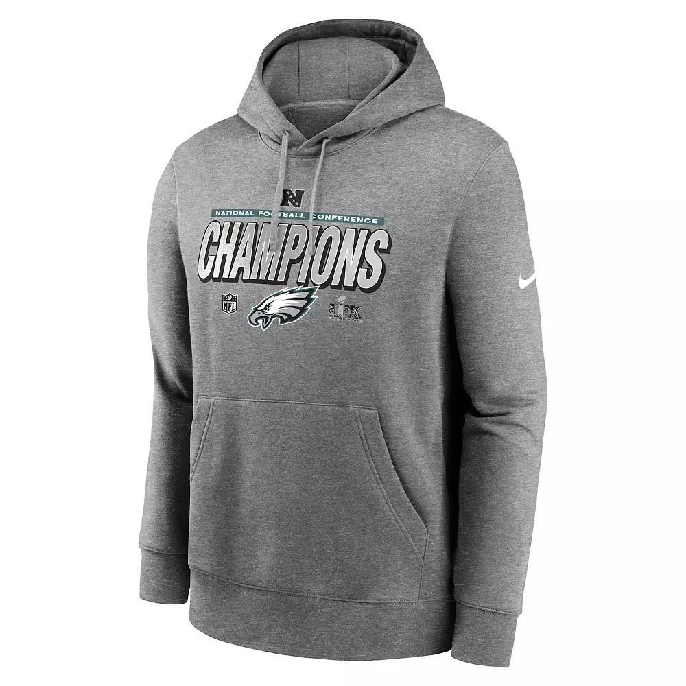 Men's Nike Philadelphia Eagles 2024 NFC Champions Locker Room Trophy Collection Pullover Hoodie, Size: XL, Char Product Image