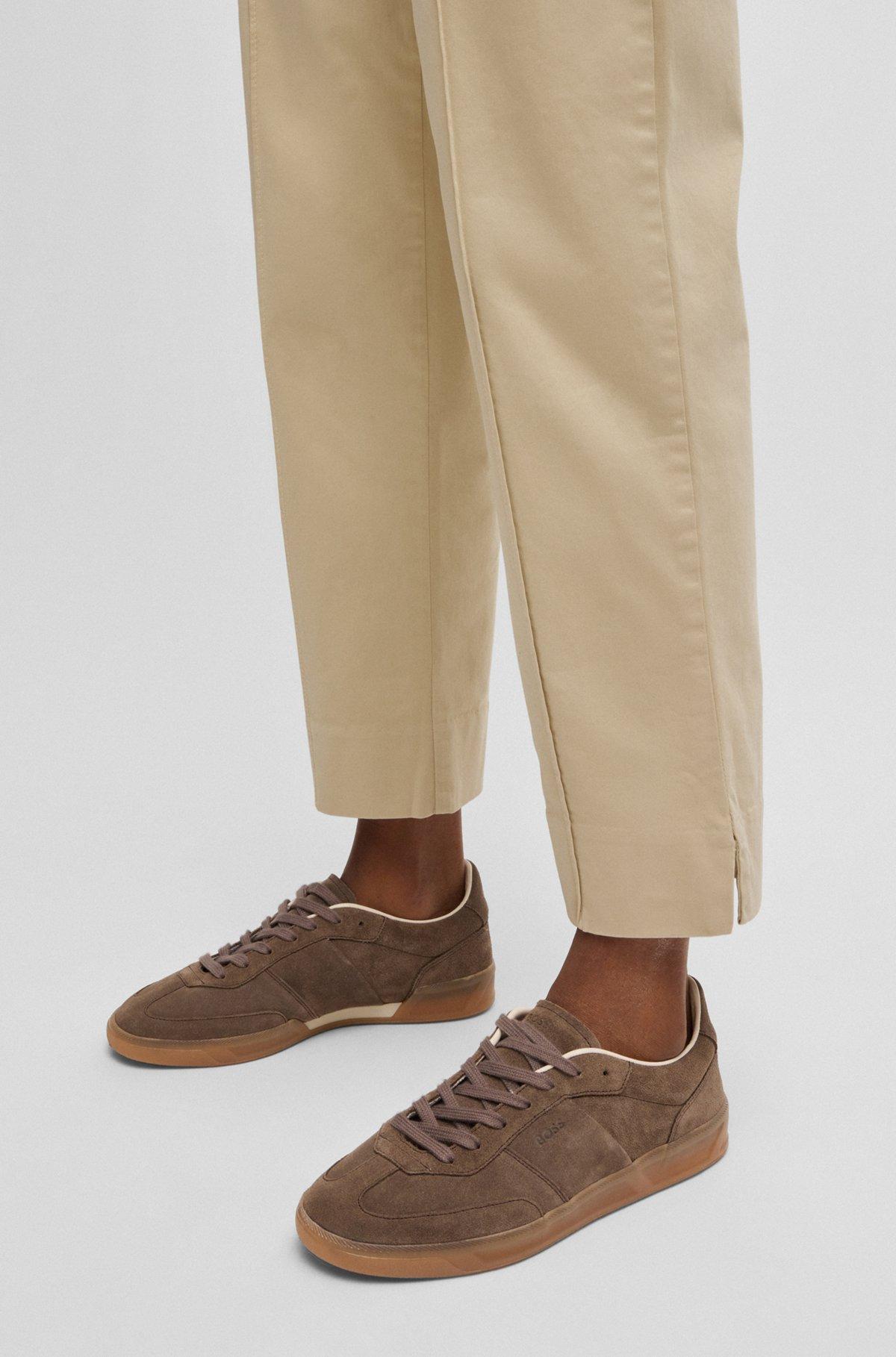Tapered-fit chinos in stretch-cotton satin Product Image
