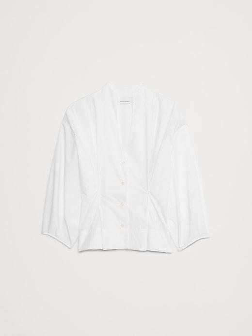 Cotton Poplin Cinched-Waist Shirt Product Image