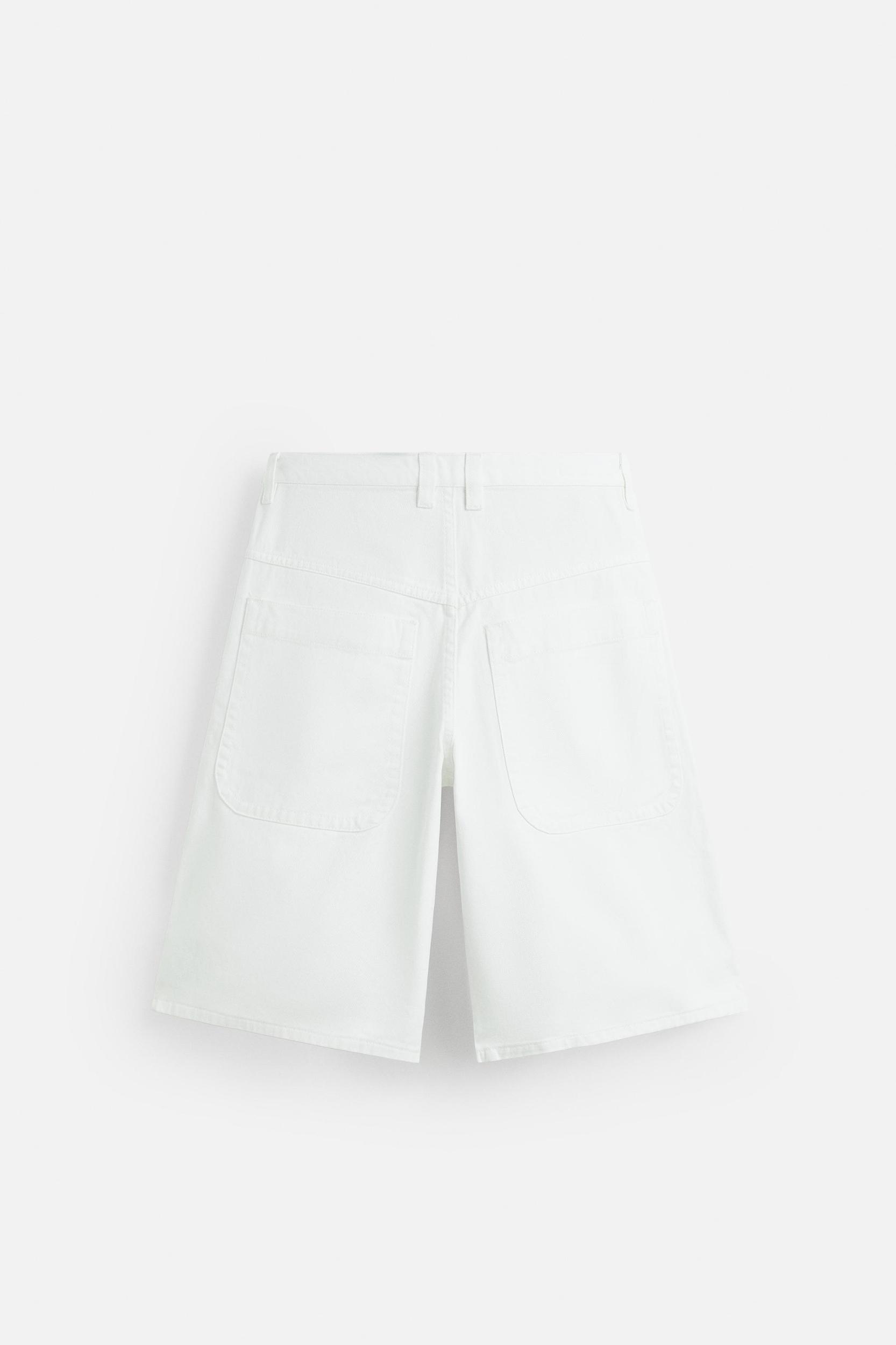 OVERSIZED FIT DENIM BERMUDA SHORTS Product Image