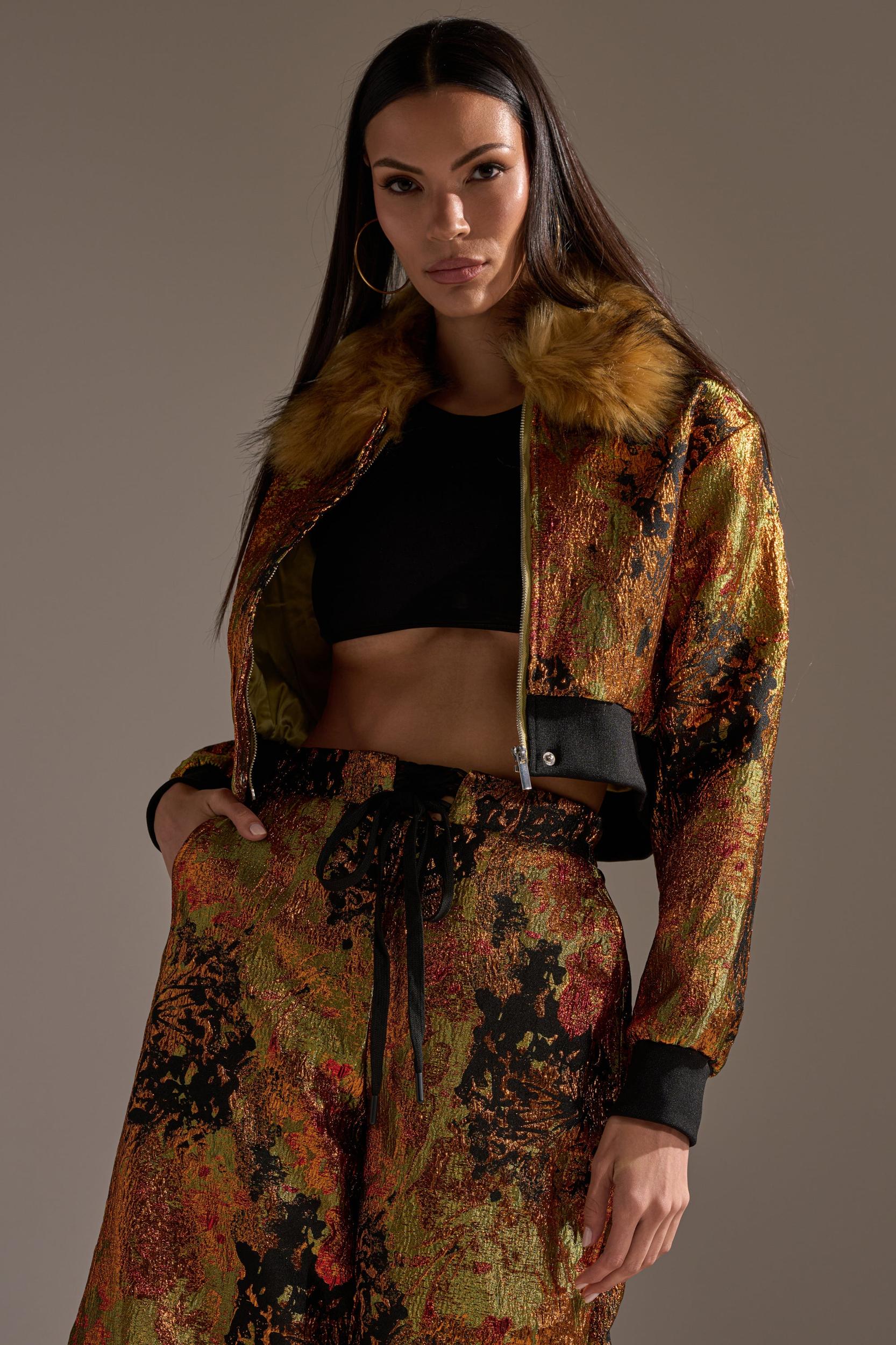TWIN FLAME BROCADE BOMBER Product Image