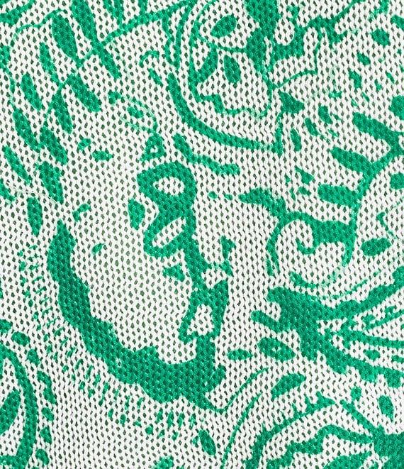 M Made in Italy Boat Neck Long Sleeve Paisley Print Knit Sweater Product Image