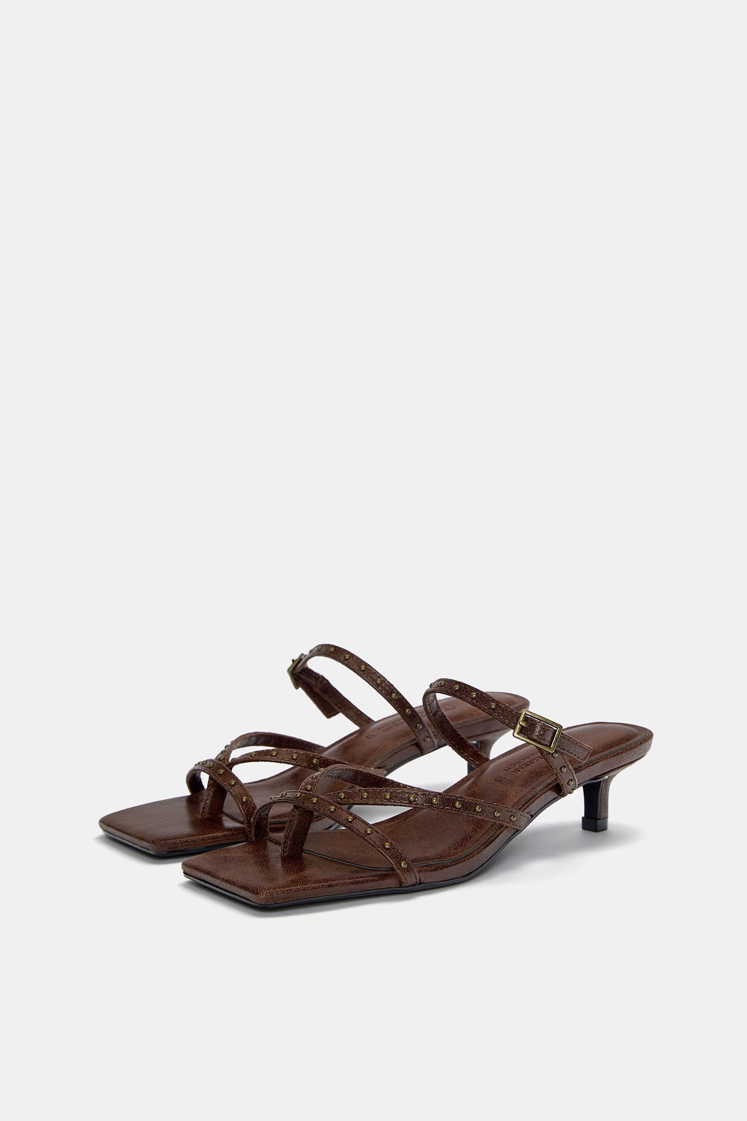 Studded heeled sandals Product Image