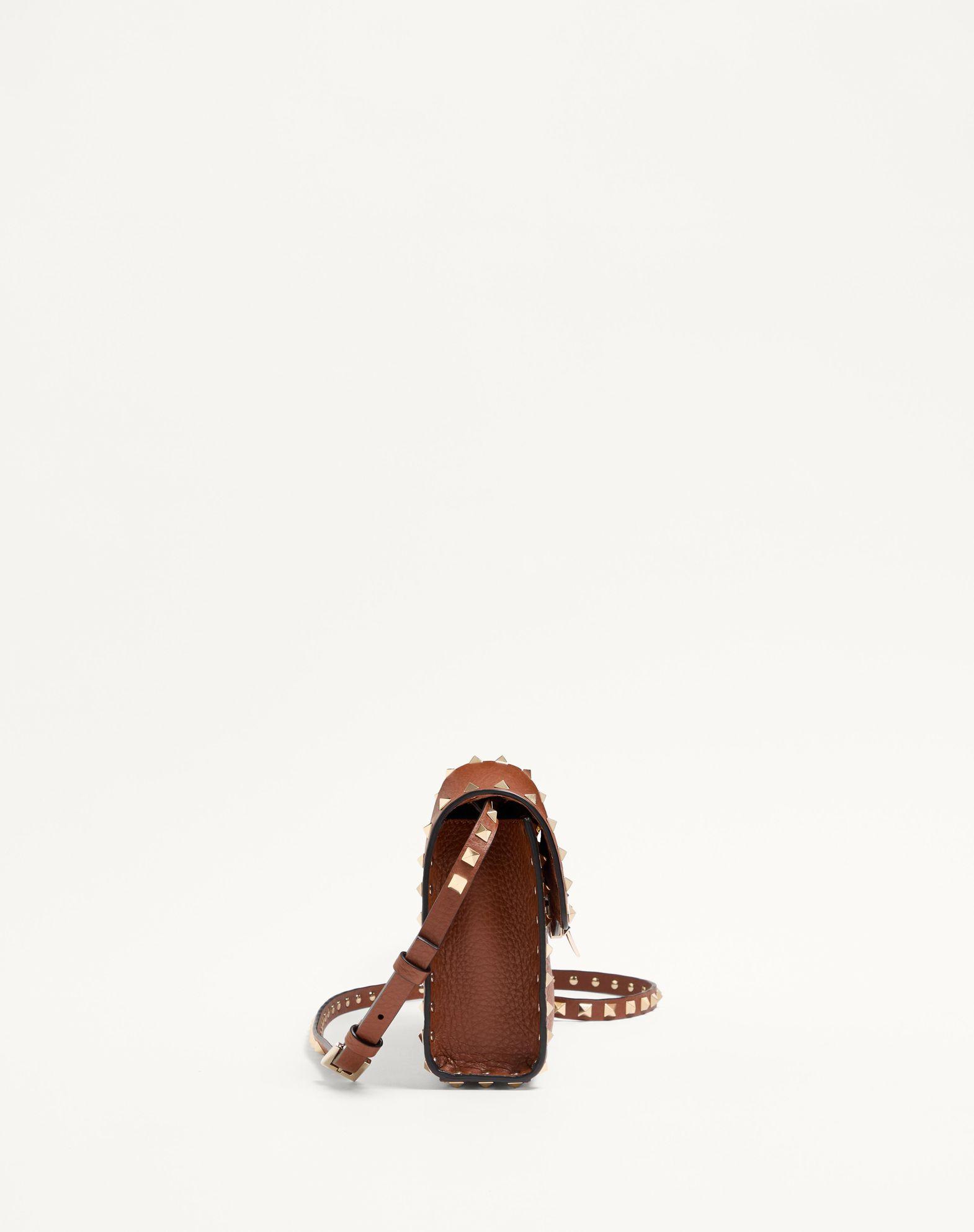 Small Rockstud Grainy Calfskin Crossbody Bag Product Image