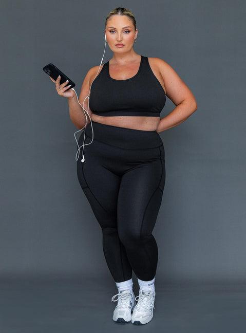 Achieve Activewear Leggings Black Curve Product Image