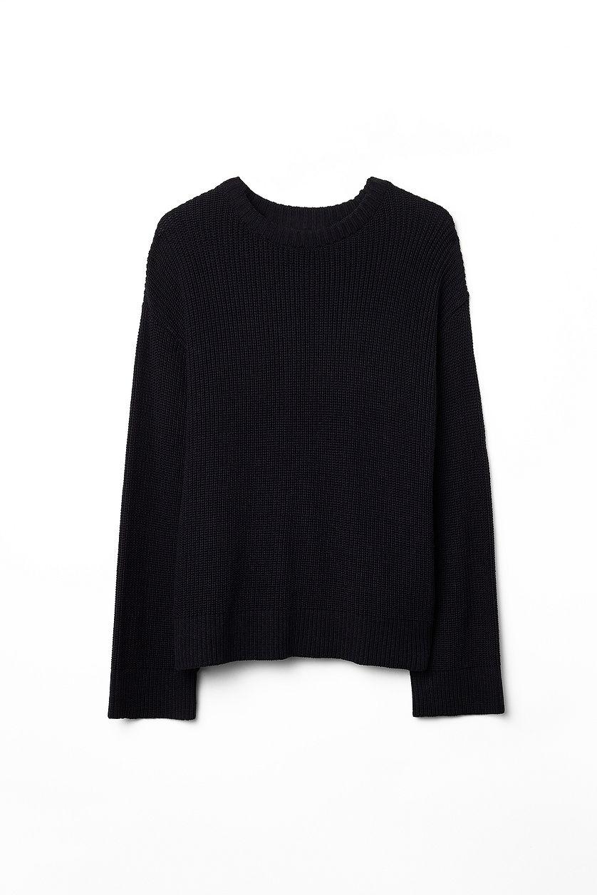 Round Neck Knitted Sweater Product Image