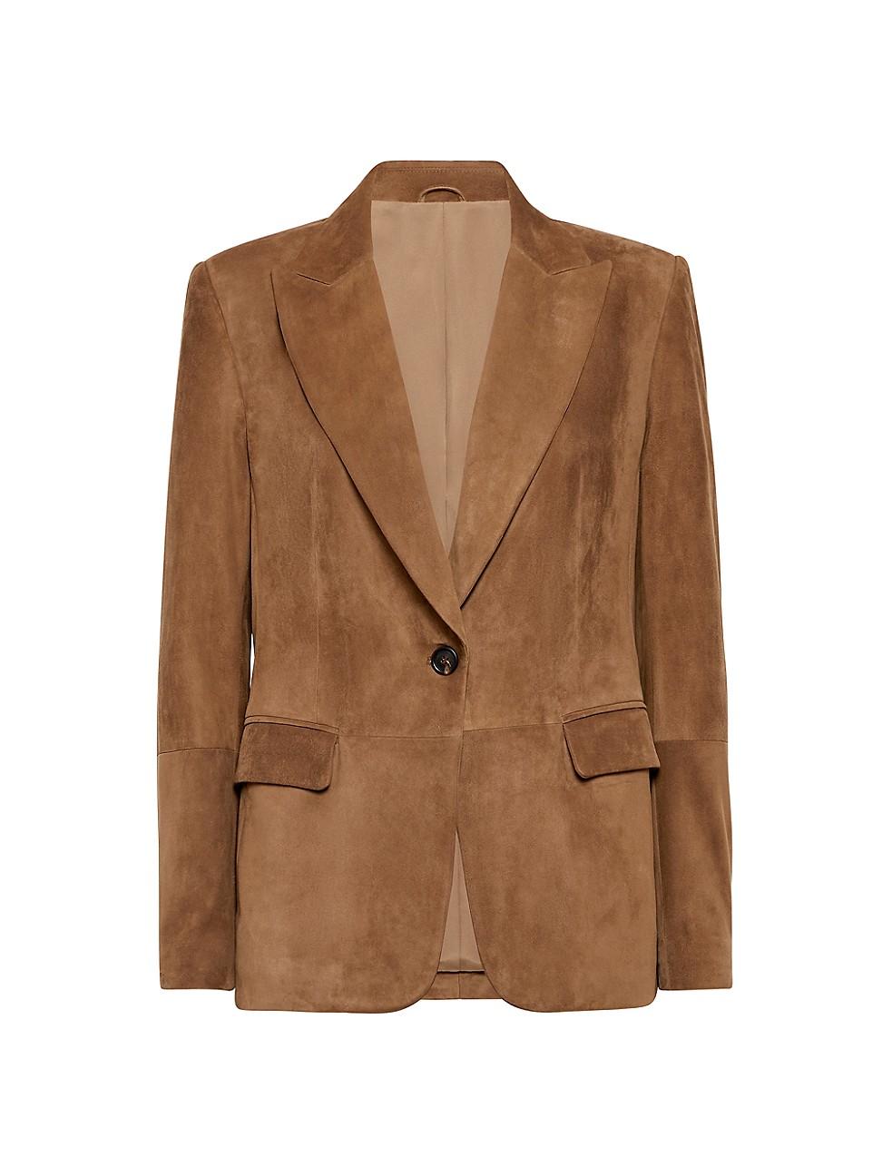 Womens Suede Blazer with Monili Product Image