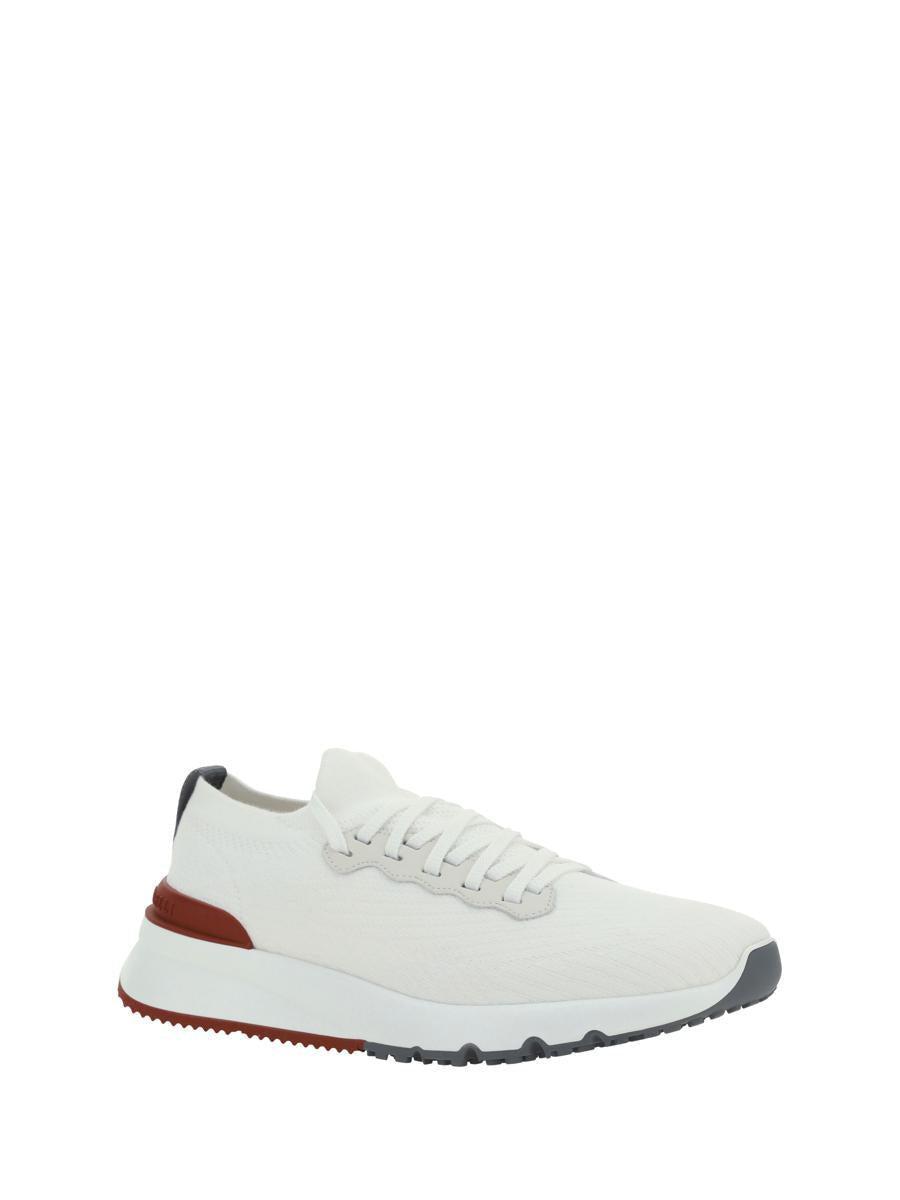 BRUNELLO CUCINELLI Cotton Knit Runners In White Product Image