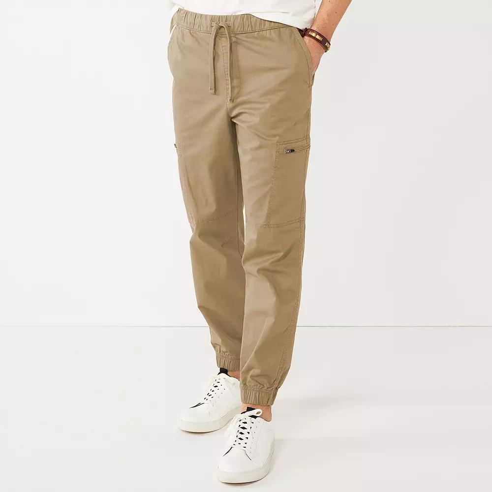 Men's Sonoma Goods For Life® Zip Cargo Jogger Pants, Size: Large, Englsh Elm Product Image