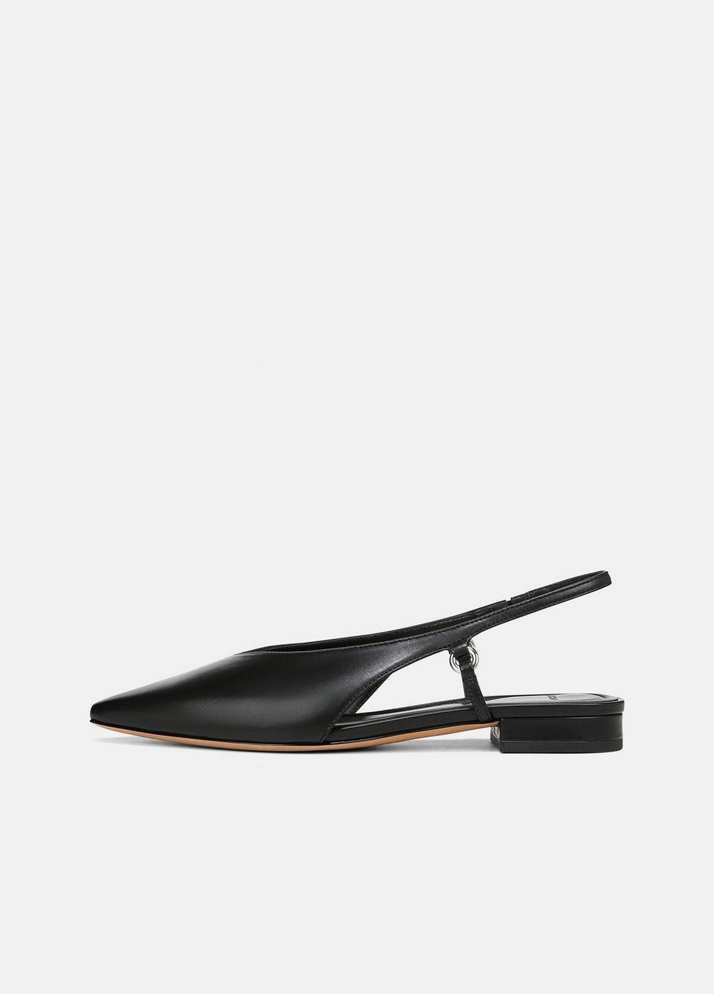 Ines Leather Slingback Flat Product Image
