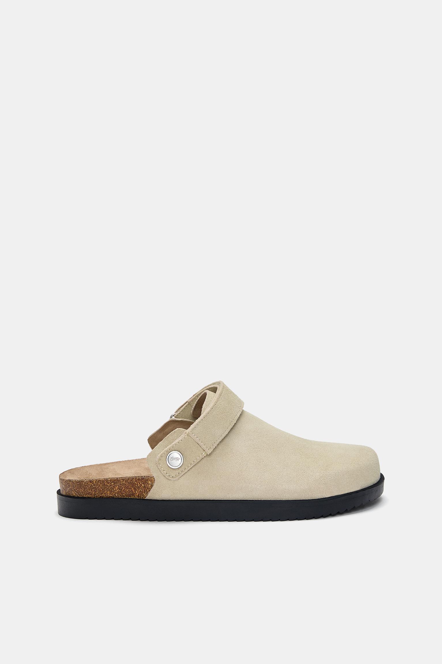 Multi-position strap leather clogs Product Image