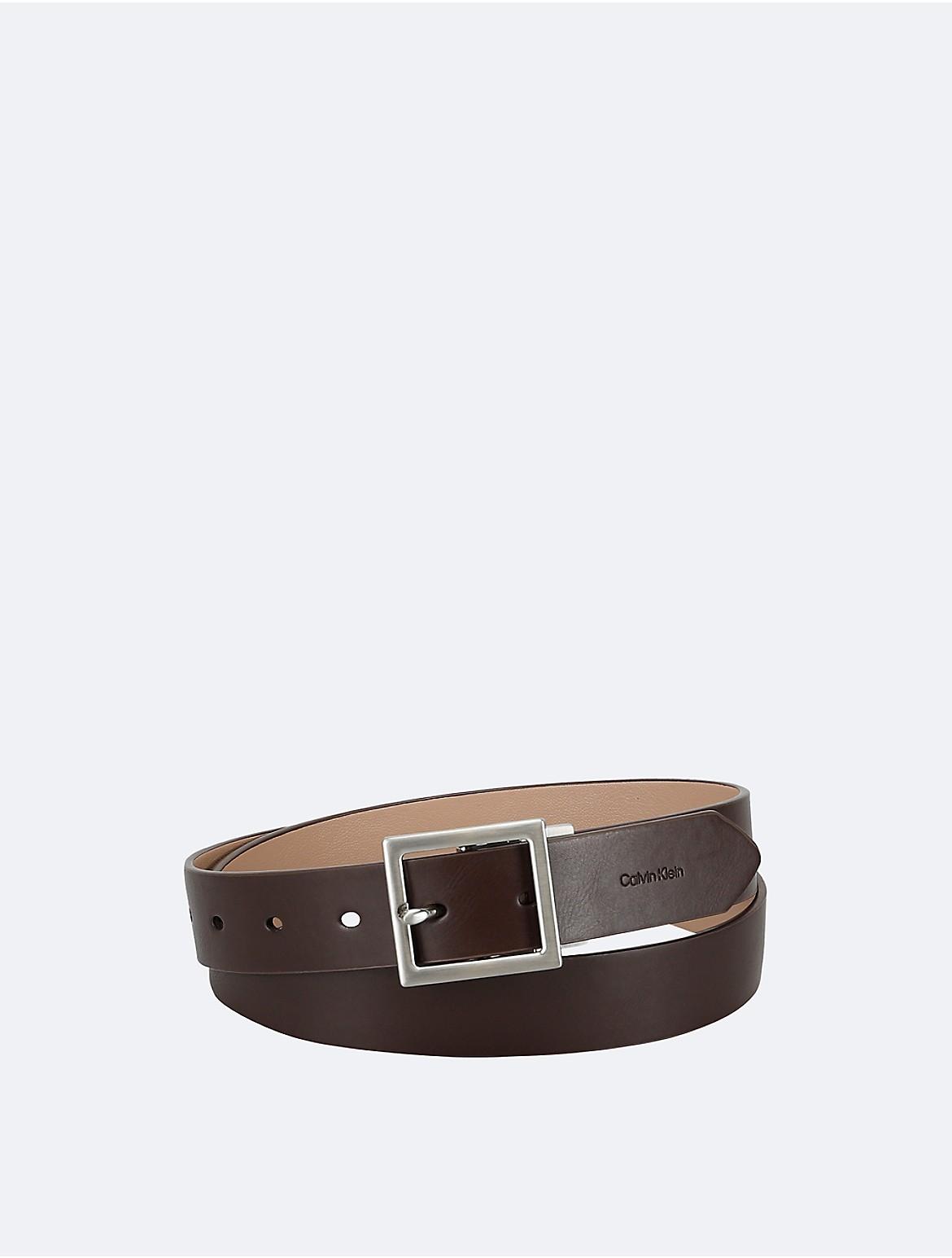 Calvin Klein Womens Reversible Center Bar Buckle Belt - Black Product Image
