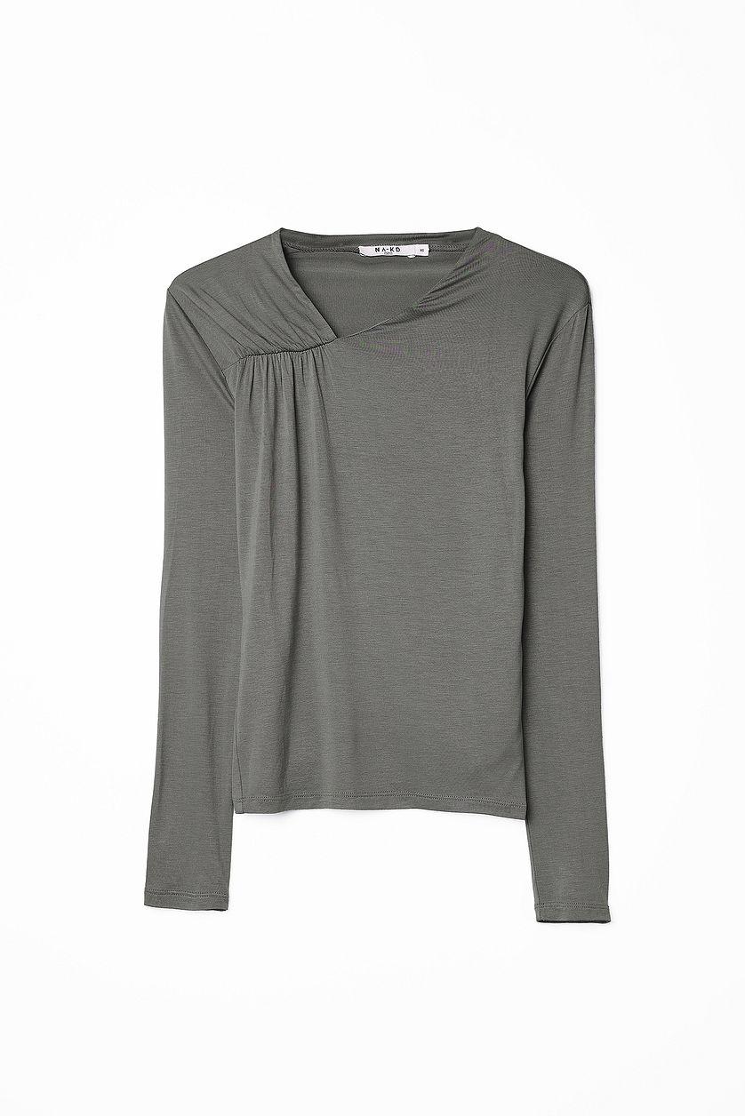Long Sleeve Asymmetric Top Product Image