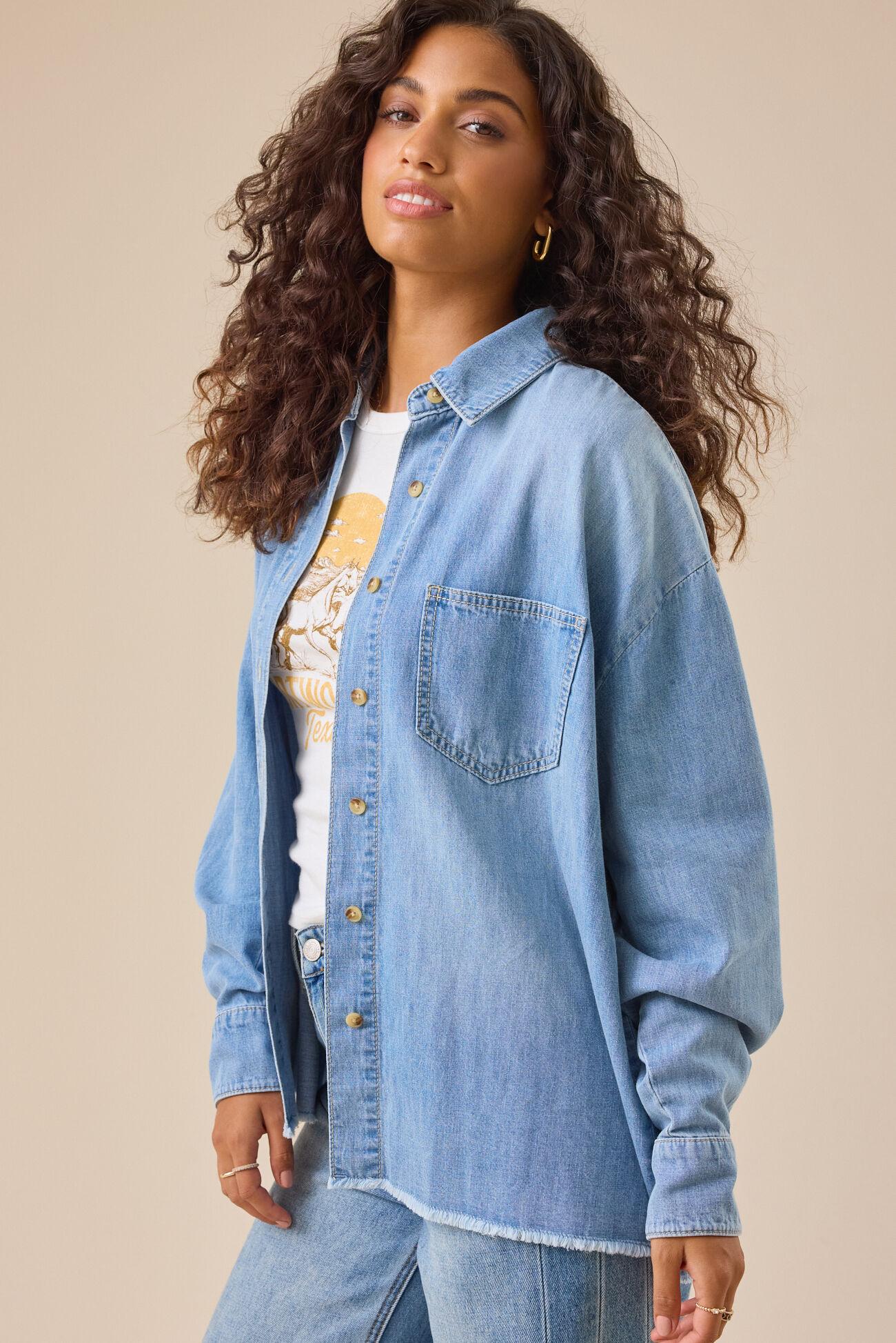 Dayna Button-Down Collared Top Product Image