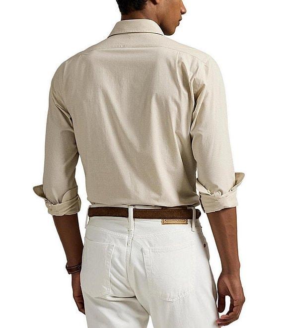 Polo Ralph Lauren Classic Fit Subtle Plaid Stretch Poplin Long Sleeve Woven Shirt Product Image