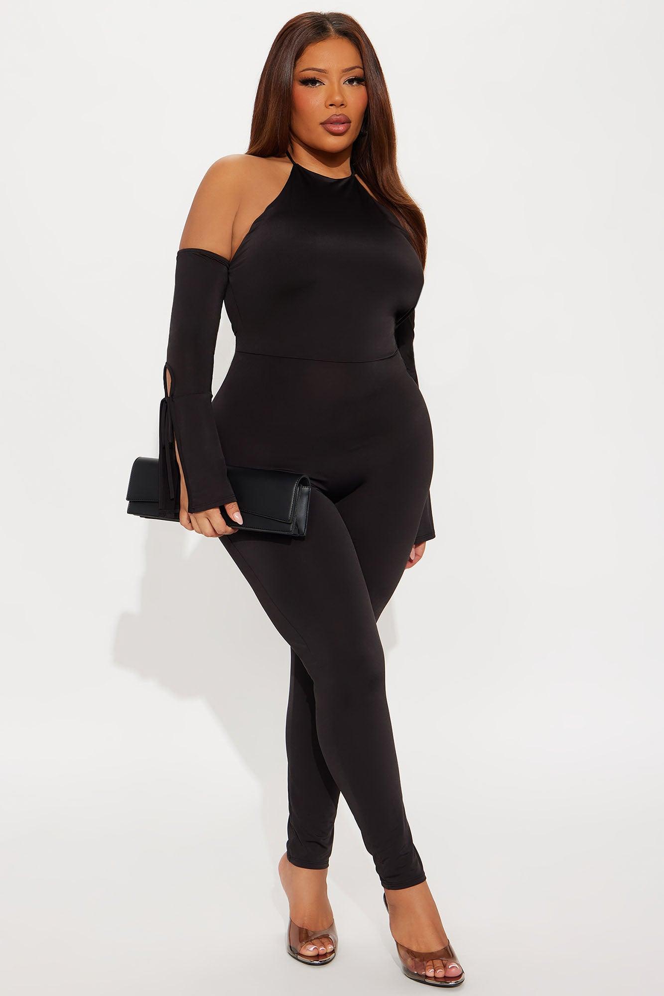 Carla Skinny Leg Jumpsuit - Black Female Product Image
