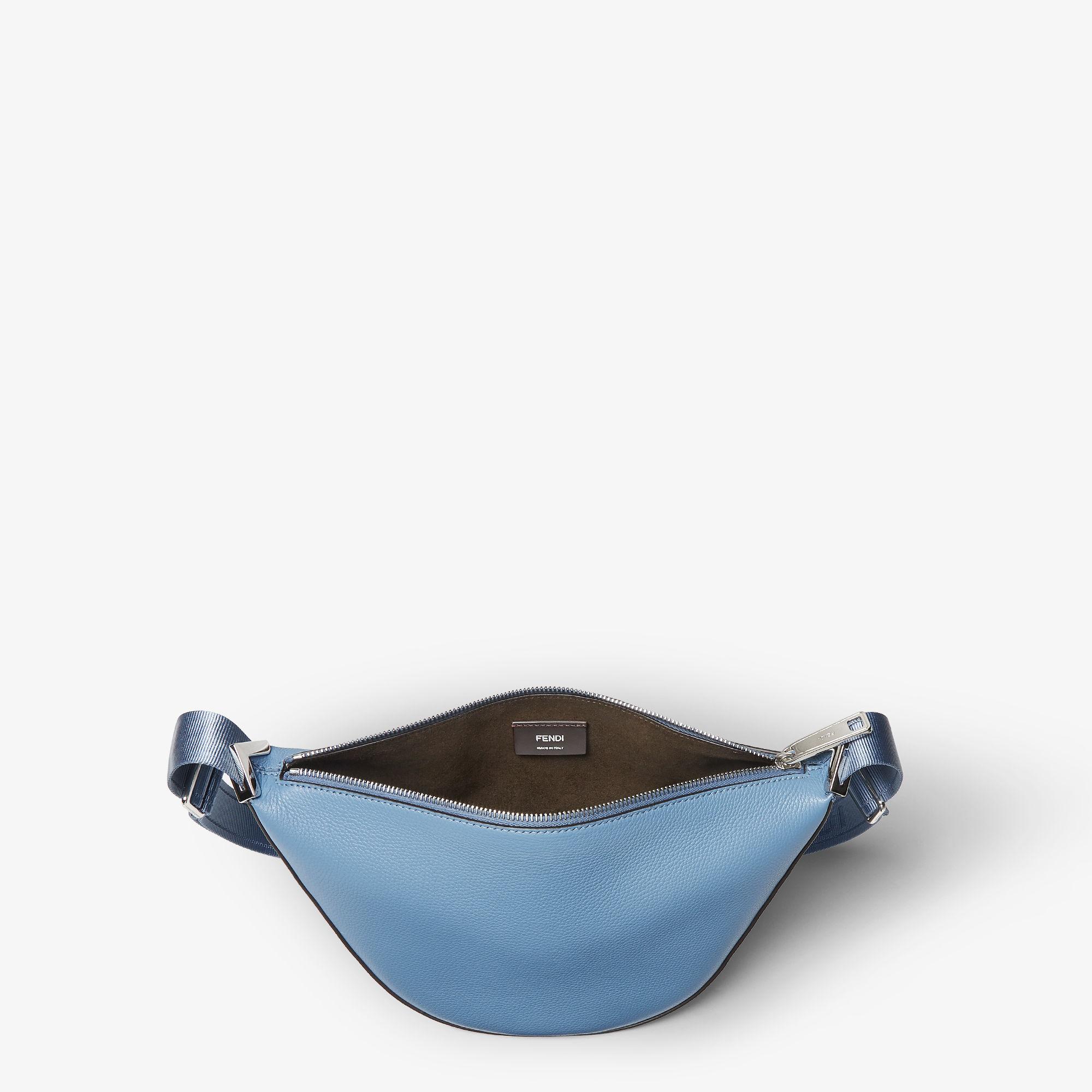 Fendi Roma Leather Fendi Melon SmallBlue leather bag Product Image