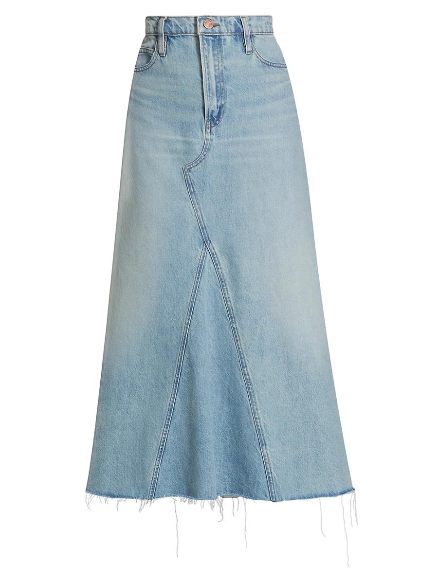 Womens Dorothy Denim Maxi Skirt Product Image