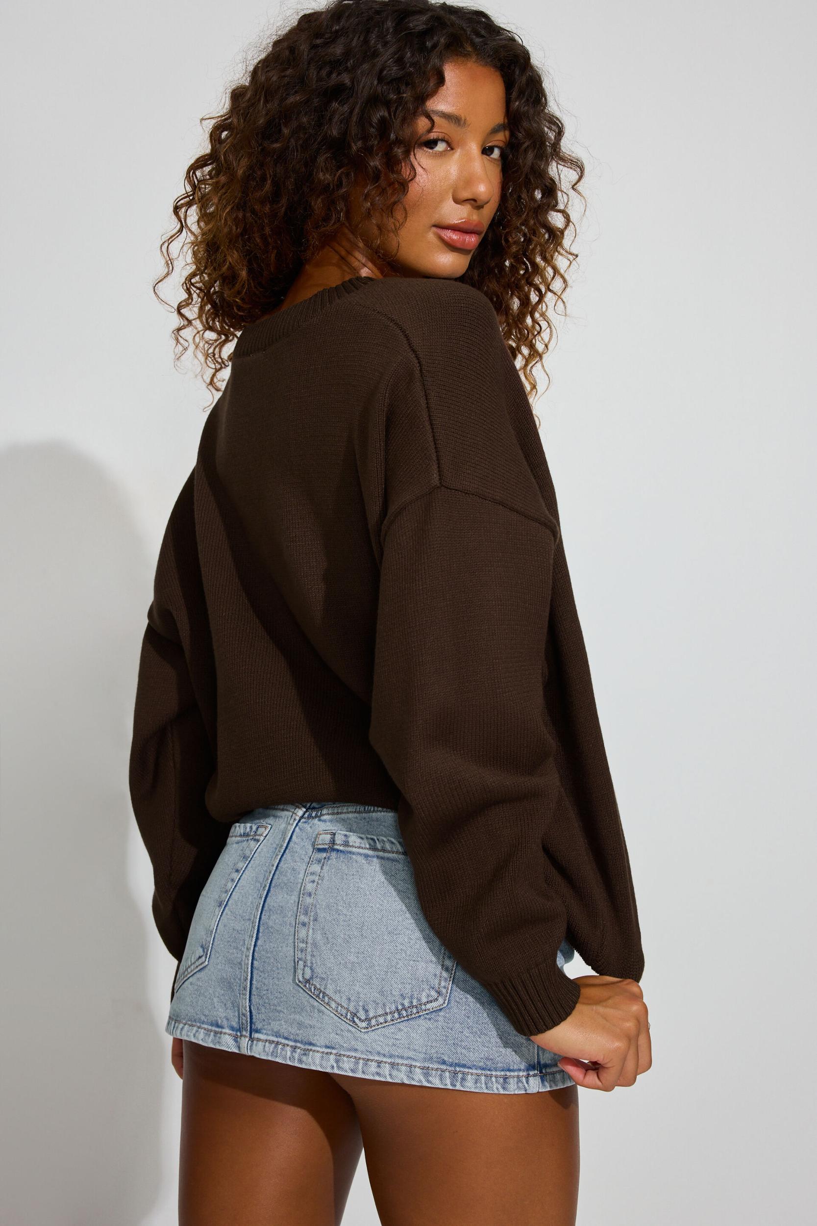 V-Neck Oversized Sweater Product Image