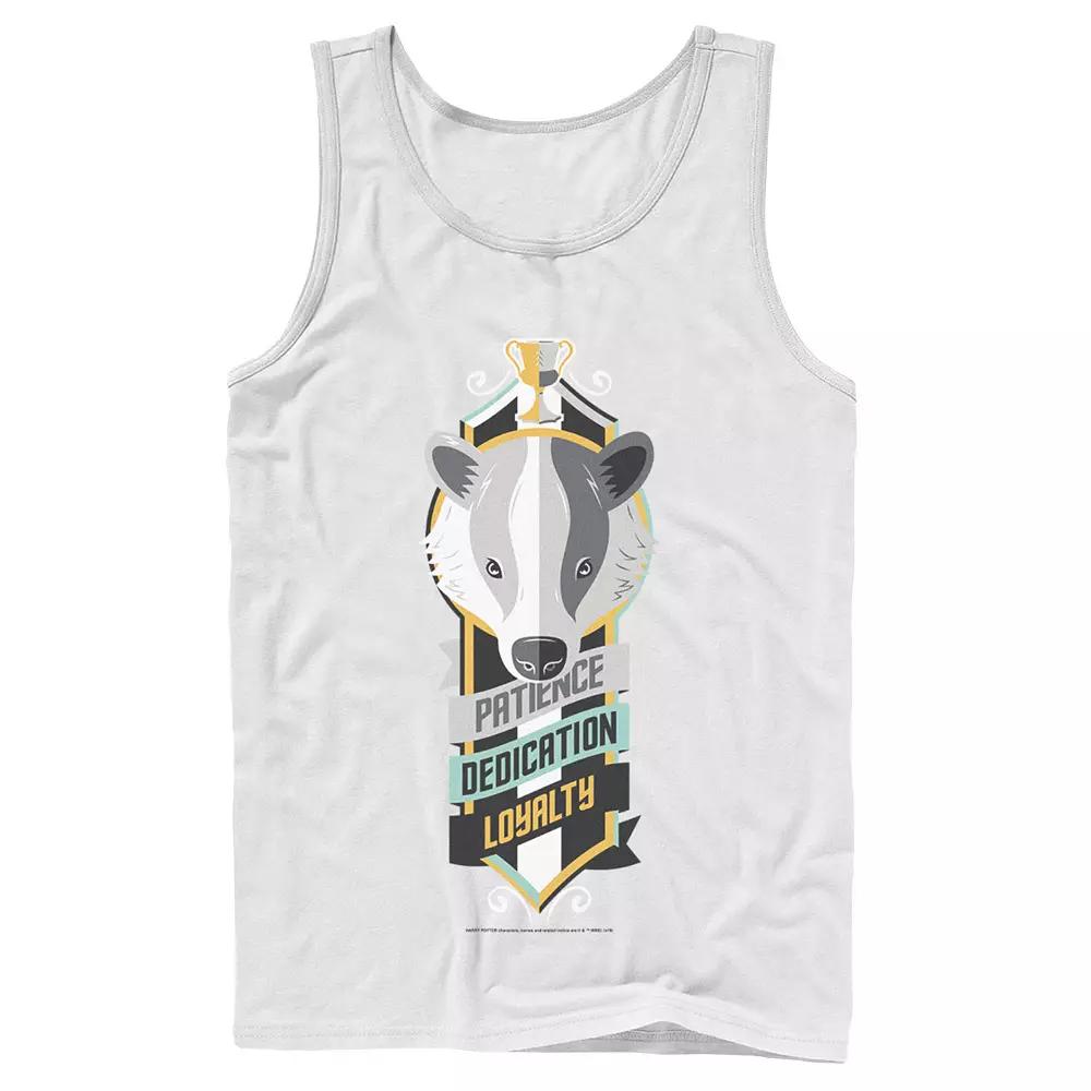 Men's Harry Potter Hufflepuff Attributes Badge Tank Top,  Product Image
