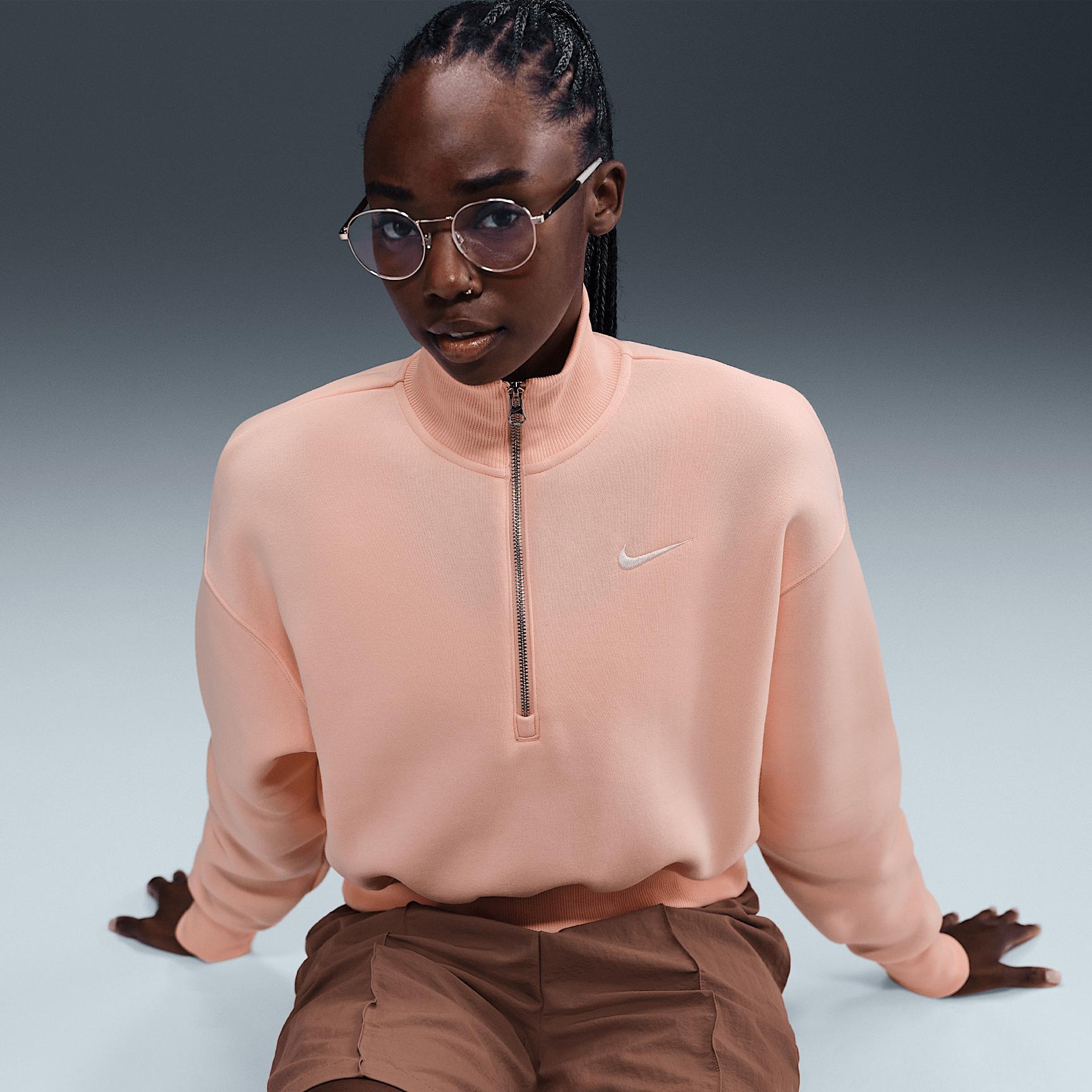 Nike Sportswear Phoenix Fleece Women's 1/4-Zip Cropped Sweatshirt Product Image