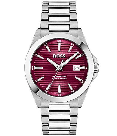Hugo Boss Mens Strike Quartz Mechanical Automatic Stainless Steel Bracelet Watch Product Image