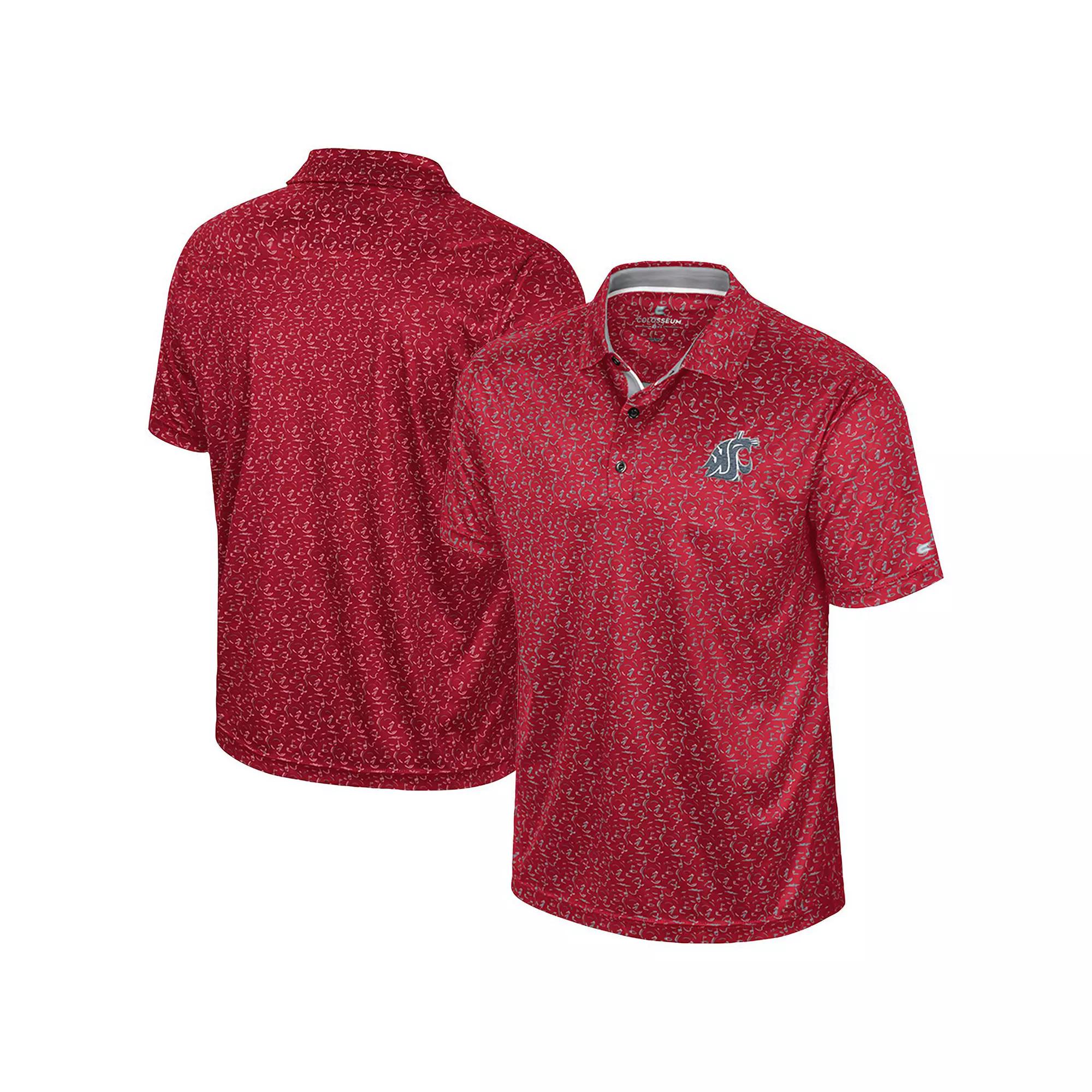 Men's Colosseum Red NC State Wolfpack Sublimated Golf Polo, Size: XL, Nst Red Product Image