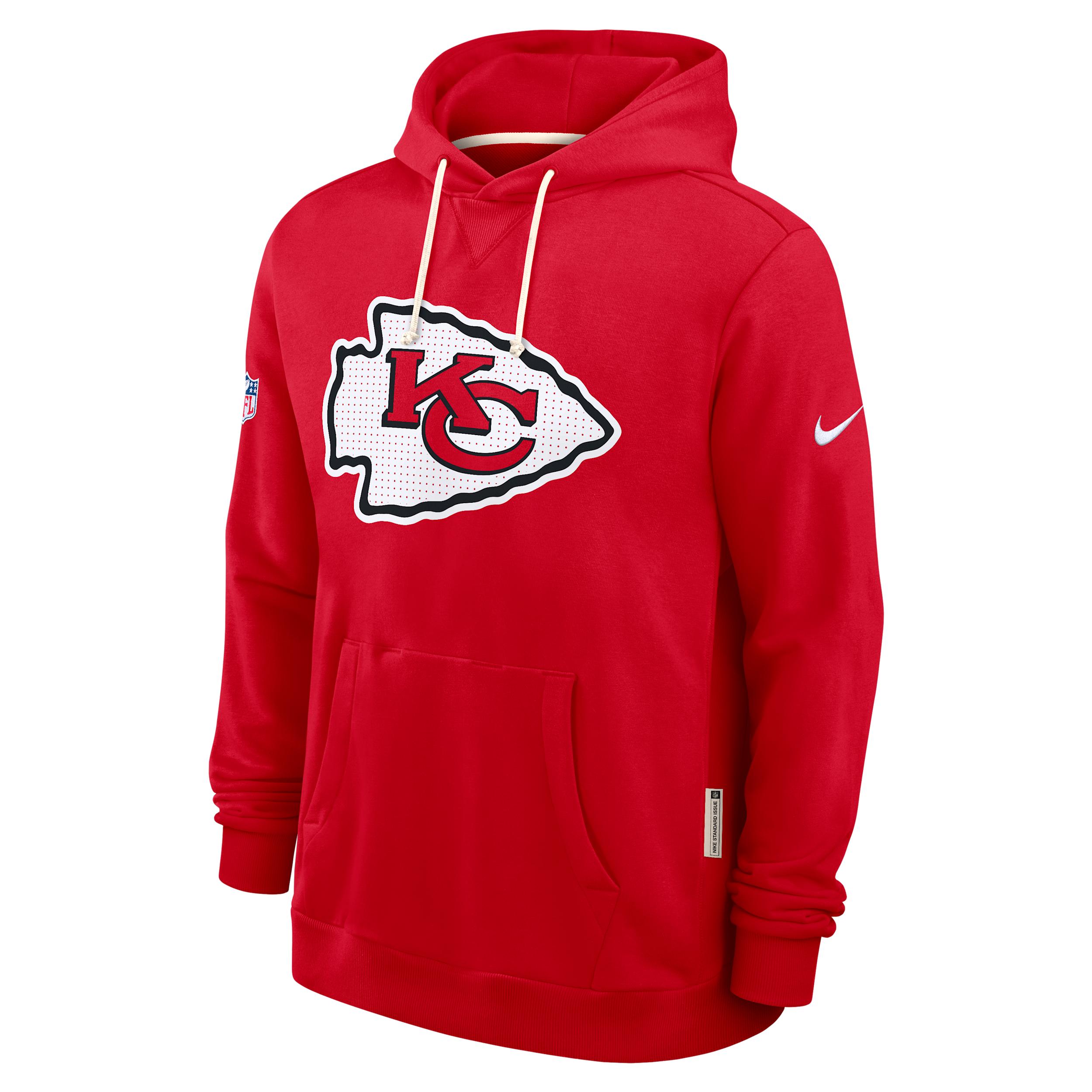Kansas City Chiefs Initial Home Sideline Nike Mens Dri-FIT NFL Pullover Hoodie | 03AZ65N7G-A0M Product Image