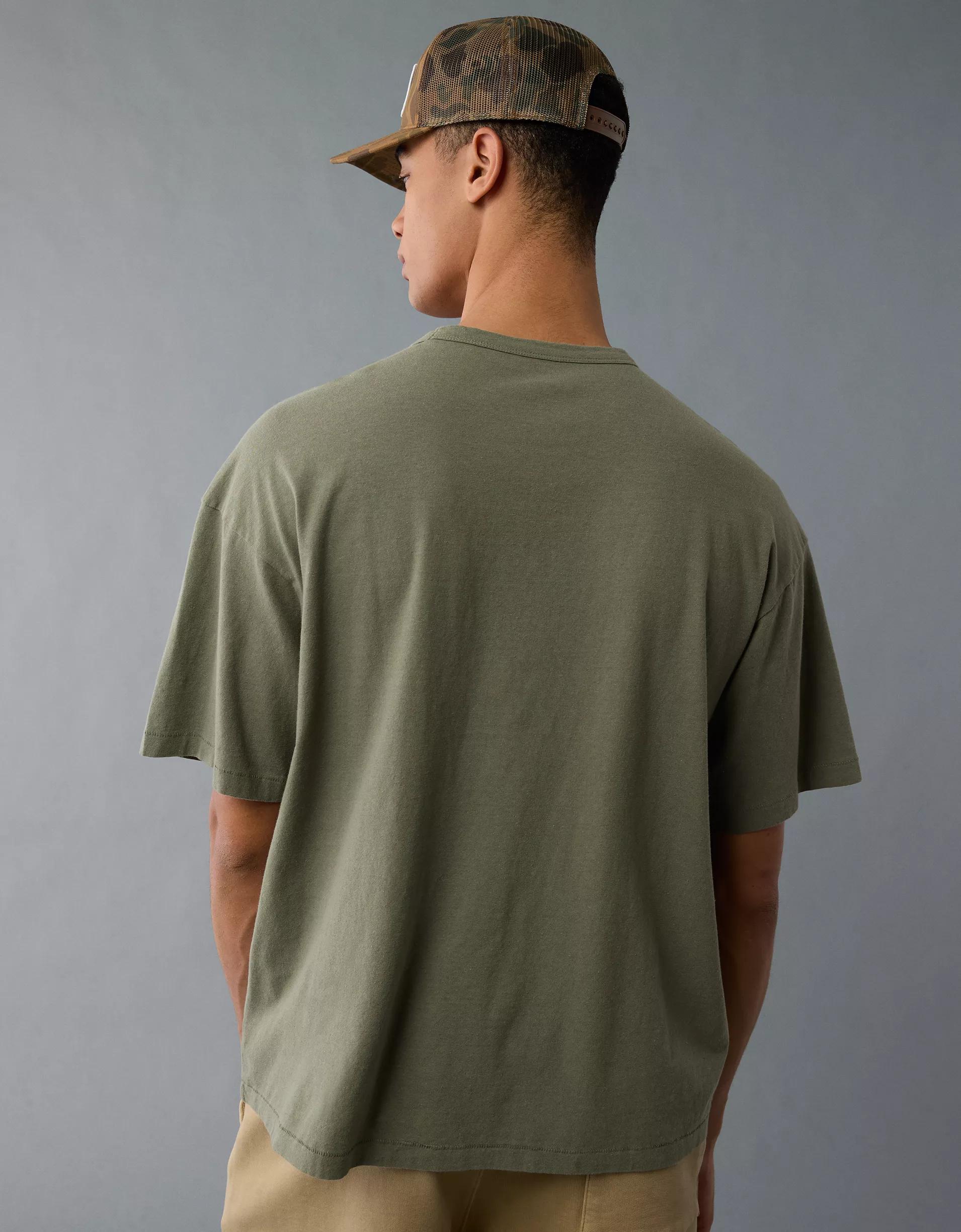 AE Boxy Linen-Blend T-Shirt Product Image