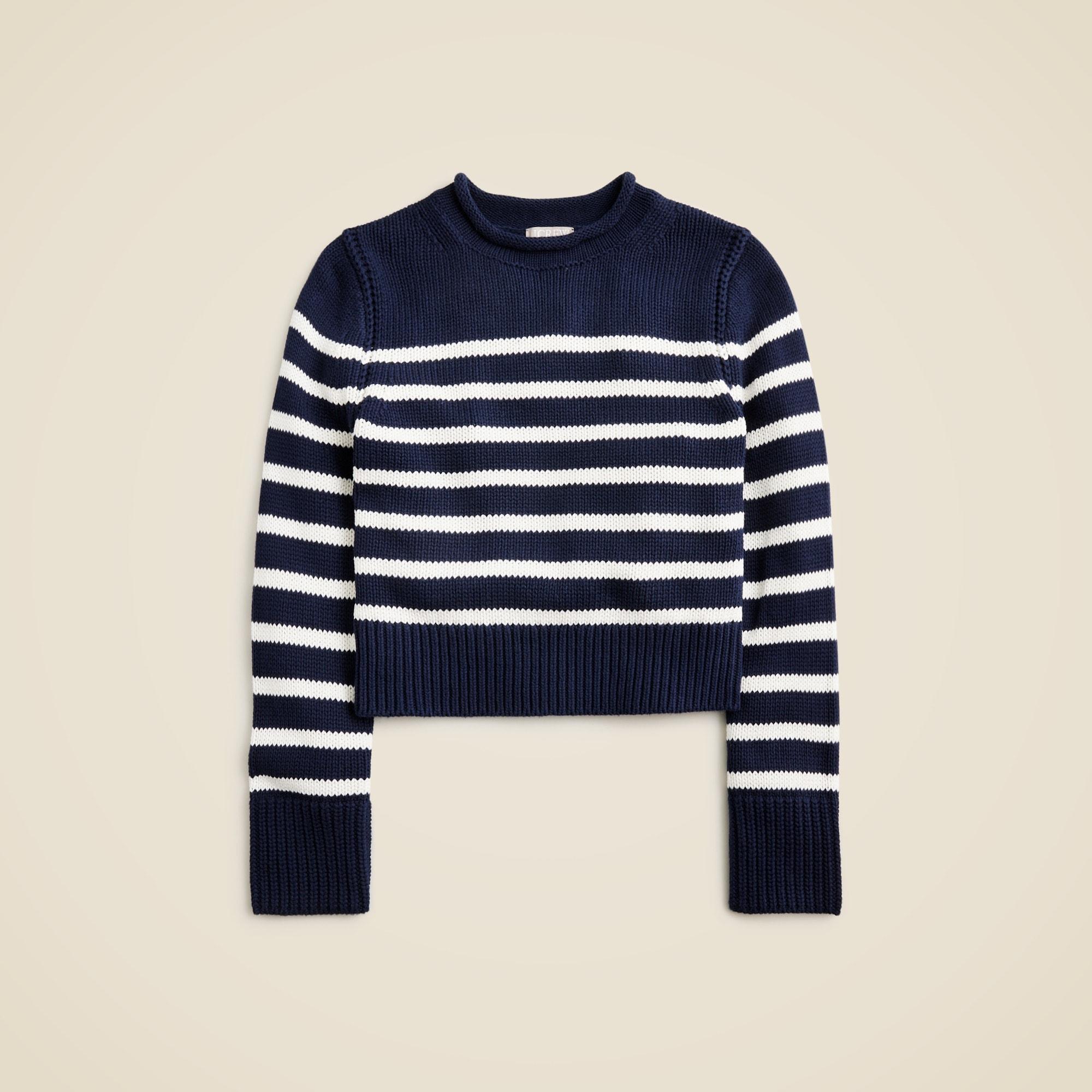 Heritage cotton Rollneck™ sweater in stripe Product Image