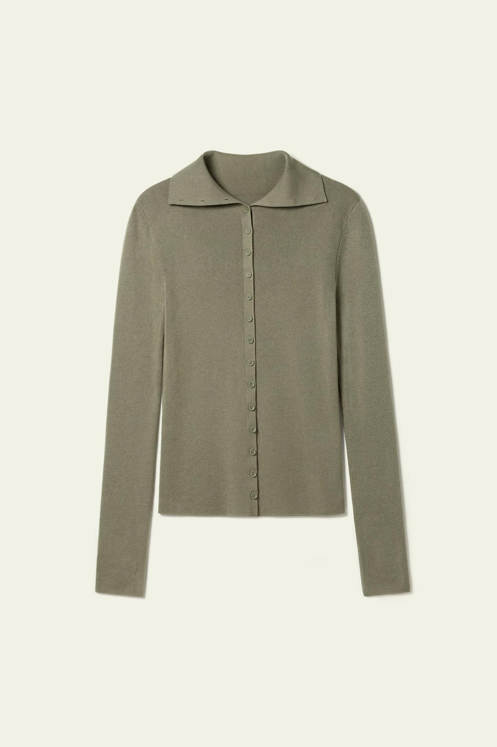 Slim Fit Silk Cashmere Sweater Product Image