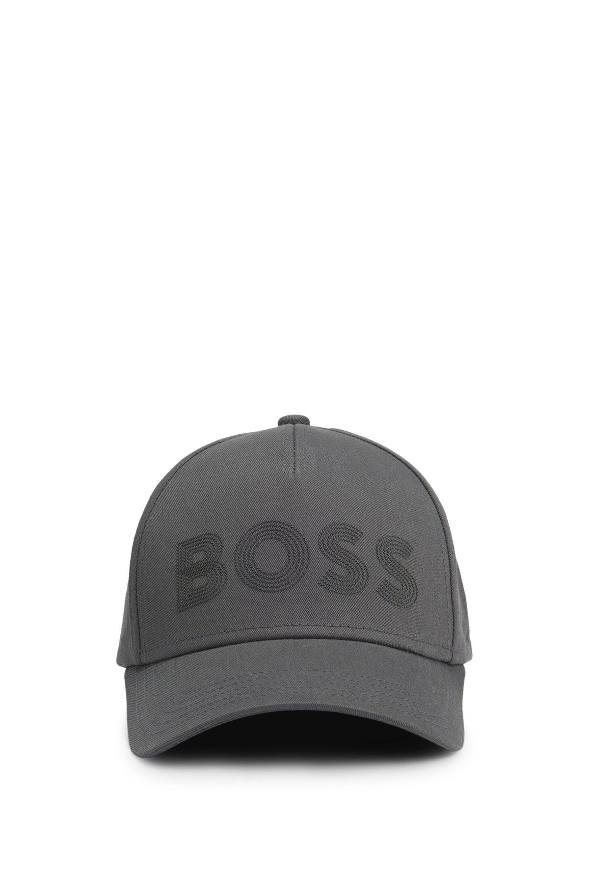 BOSS - Cotton-twill cap with logo detail - Dark Grey Product Image