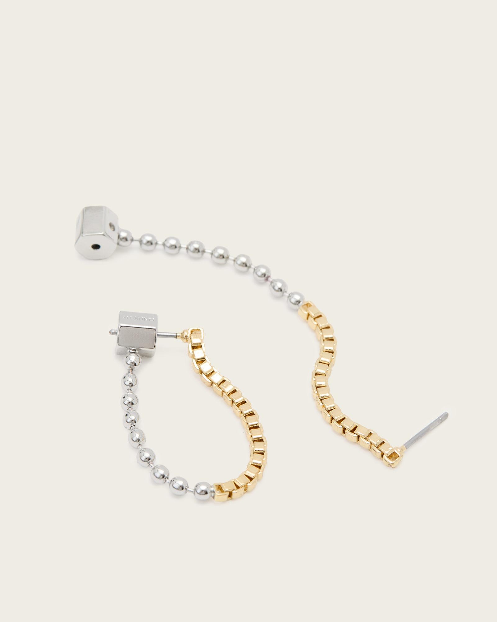 Ebby Hoop Earrings WARM SILVER | ALLSAINTS US Product Image