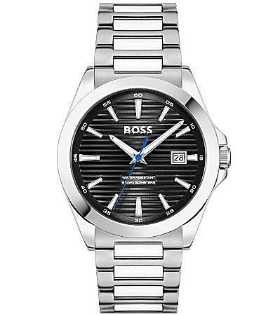 Hugo Boss Mens Strike Quartz Mechanical Automatic Stainless Steel Bracelet Watch Product Image