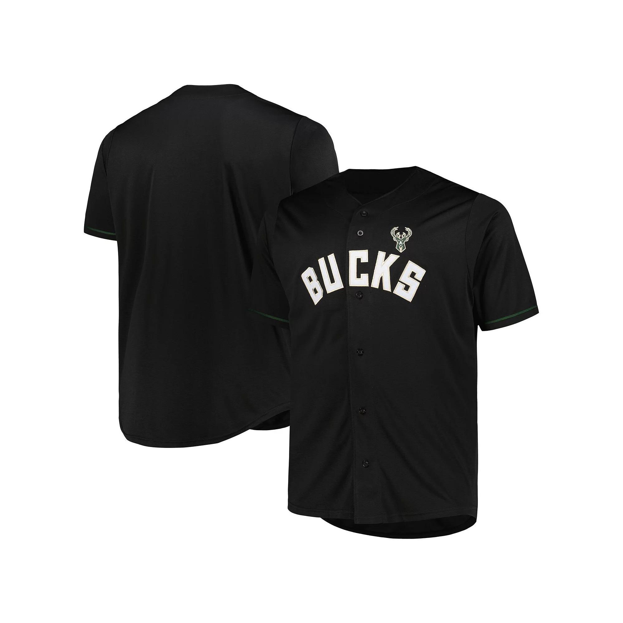 Men's Profile Black Milwaukee Bucks Big & Tall Pop Jersey,  Product Image