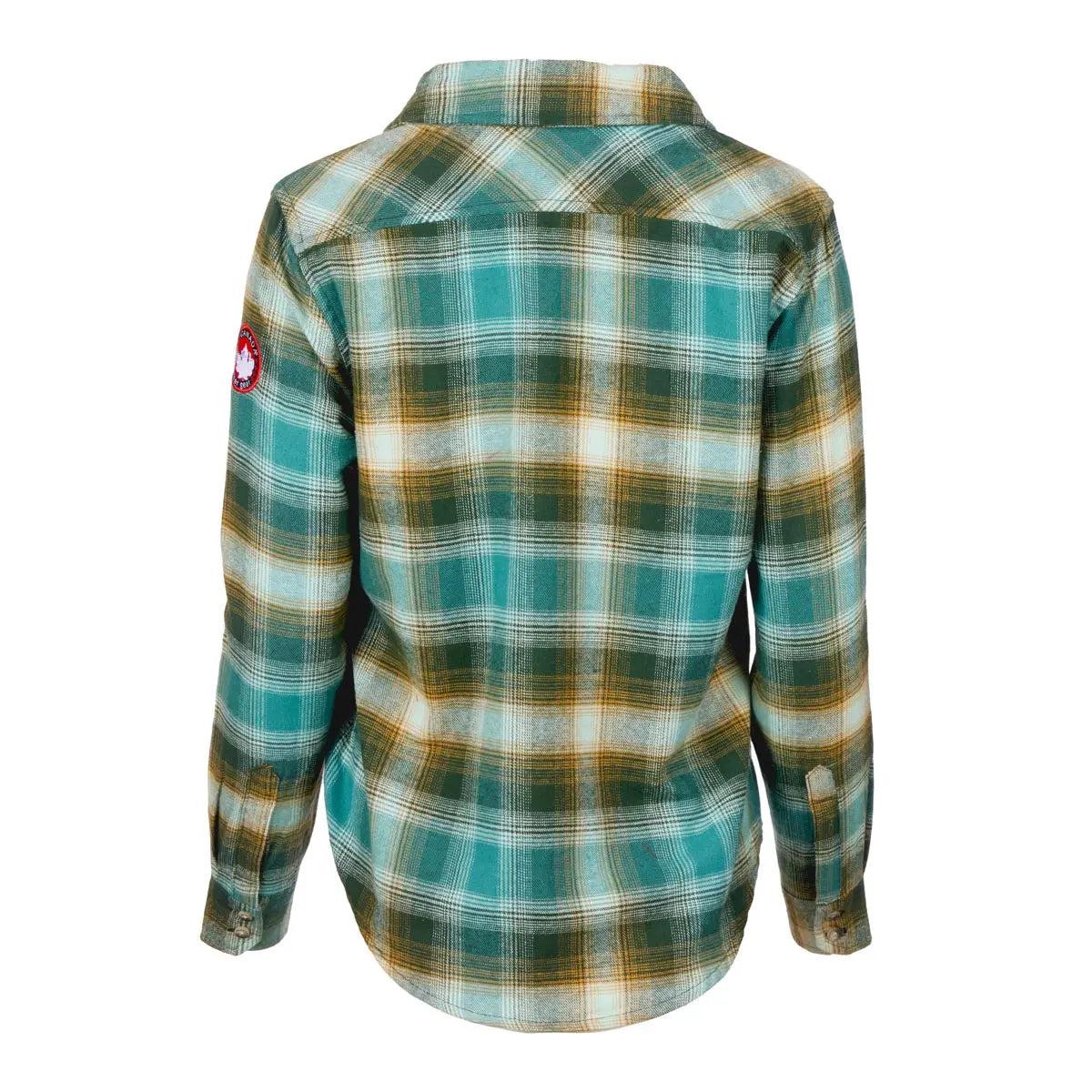 Canada Weather Gear Women's 2 Pocket Plaid Button Up Long Sleeve Shirt Product Image