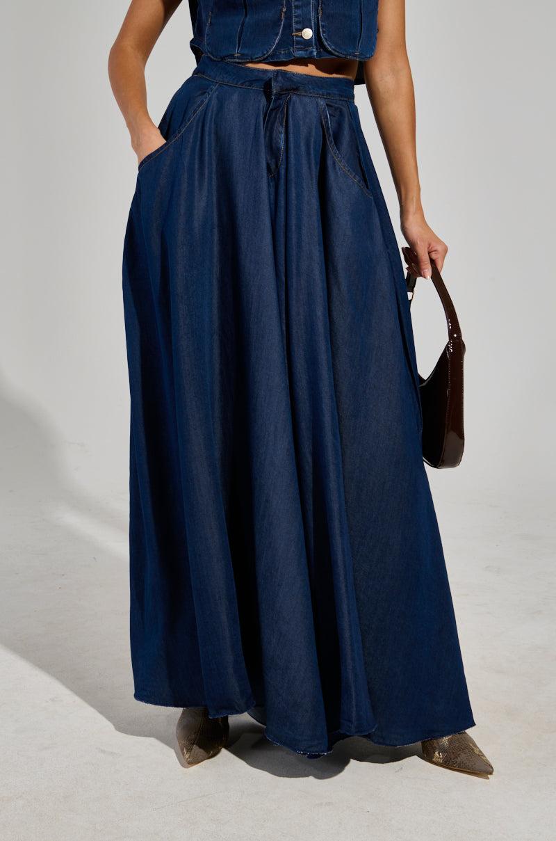 CARRIE ULTRA WIDE LEG DENIM TROUSER Product Image