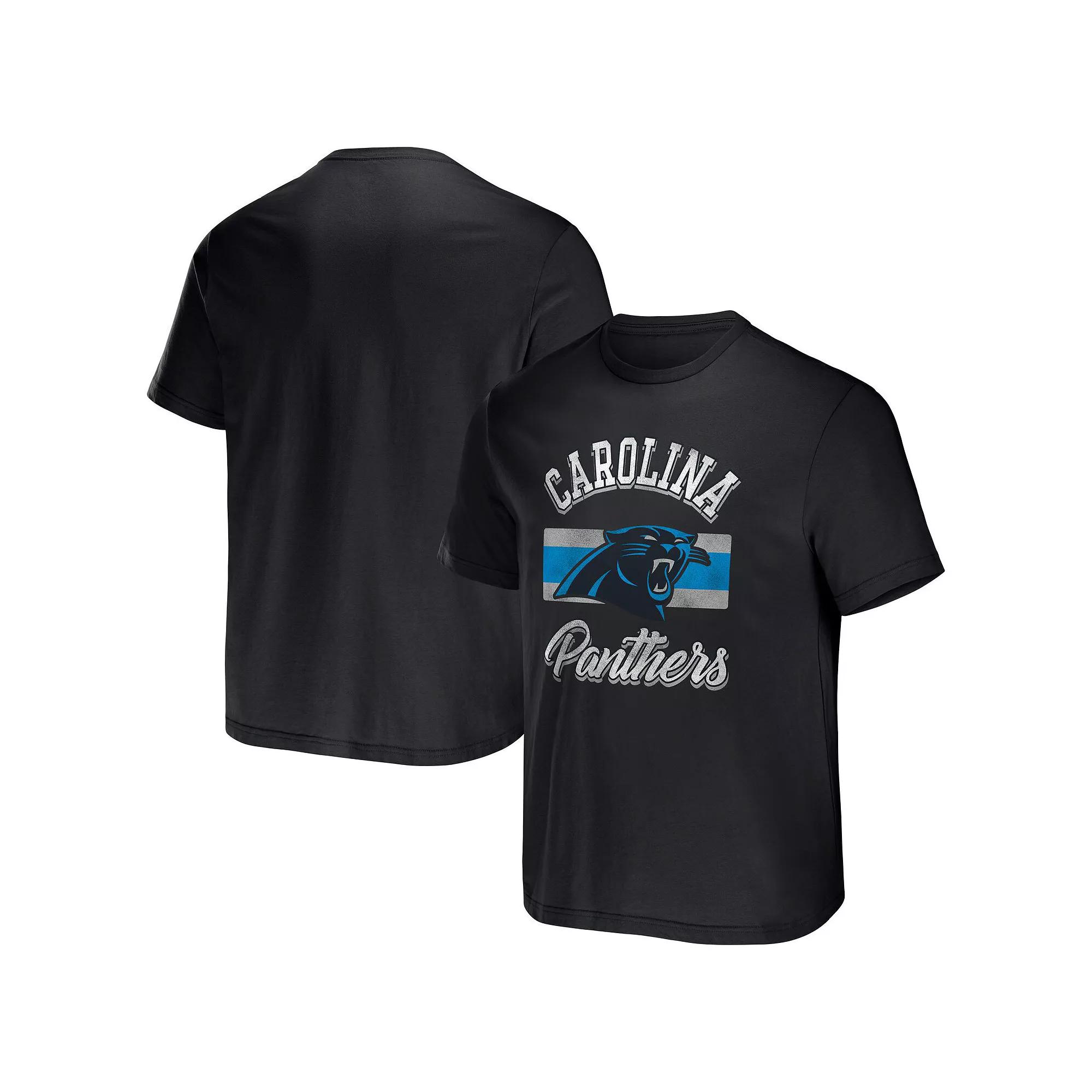Men's NFL x Darius Rucker Collection by Fanatics Black Carolina Panthers T-Shirt, Size: Medium, Blue Product Image